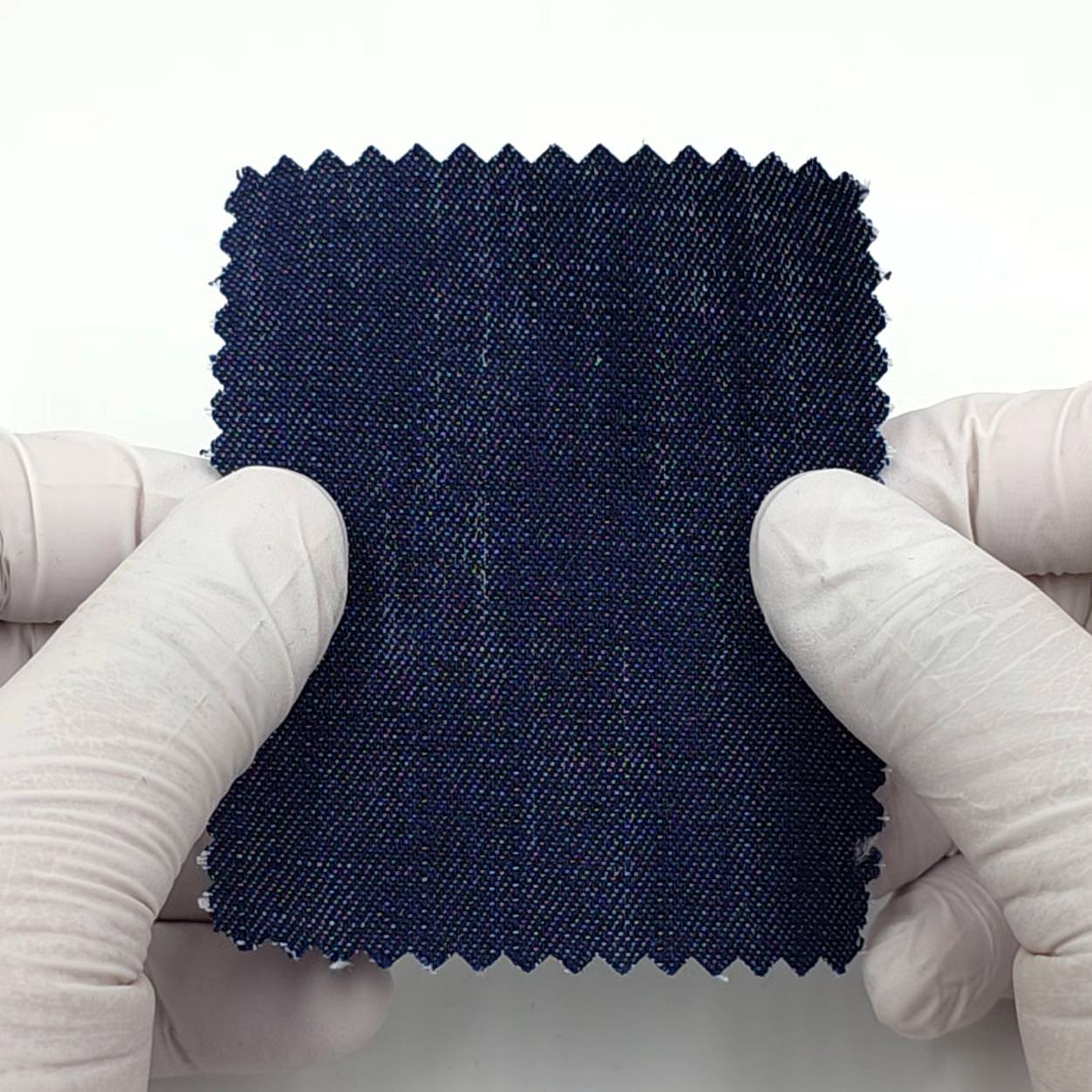 1.Navy Blue-2.Navy Black-3.Black-4.Ivory-Swatch - Denim No Dye Transfer Cotton Poly Woven Fabric - FAB 1837