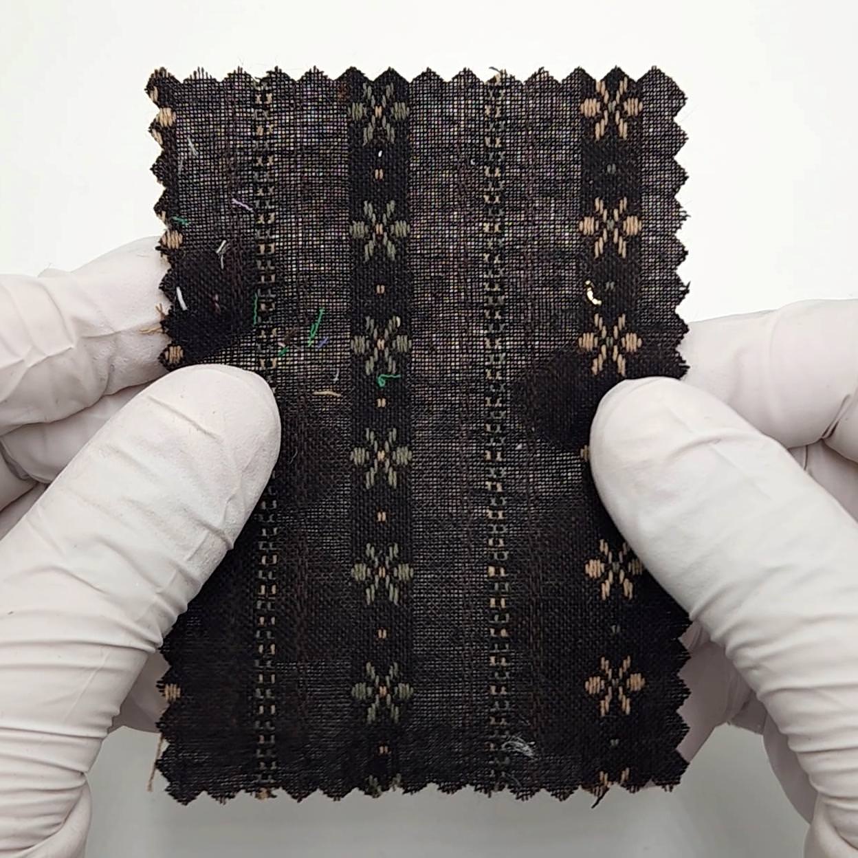 1.Tan-2.Black-3.Navy-Swatch - Nostalgia Stripe Jacquard Cotton Woven Fabric - FAB 1808