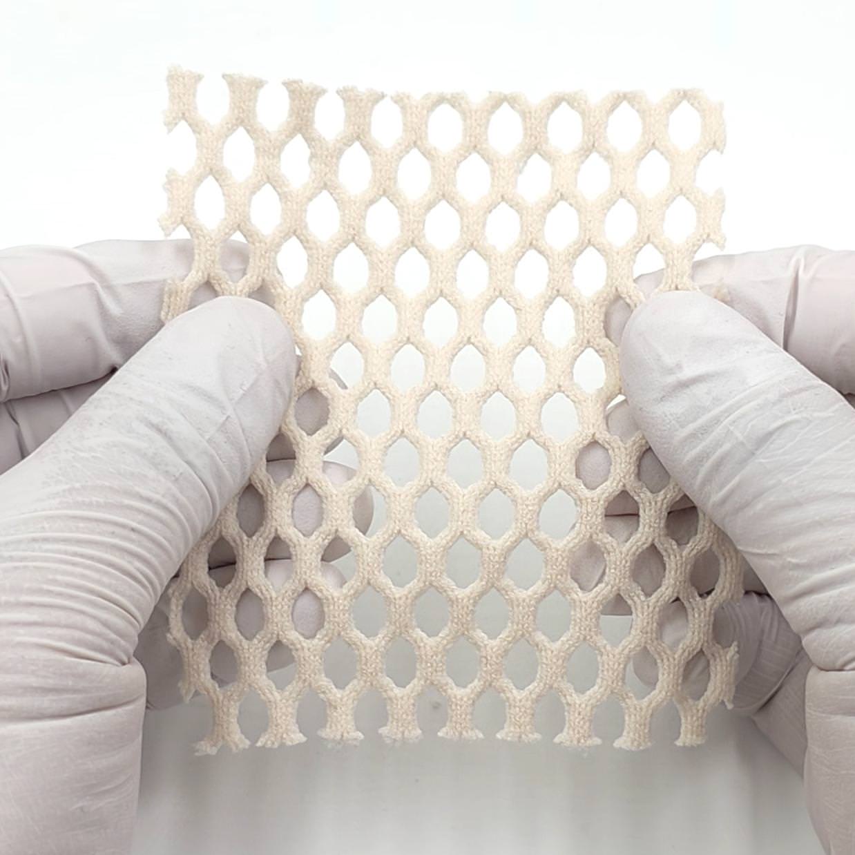 1.Beige-2.Black-3.White-4.Navy-5.Ivory - Structured Mesh Poly Knit Fabric - FAB 1847