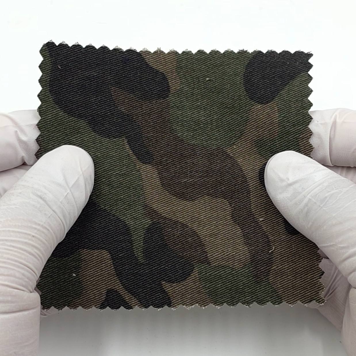 1.Woodland-2.Olive-3.Black-4.Dark Brown-Swatch - Sturdy Camouflage Cotton Woven Fabric - FAB 1843