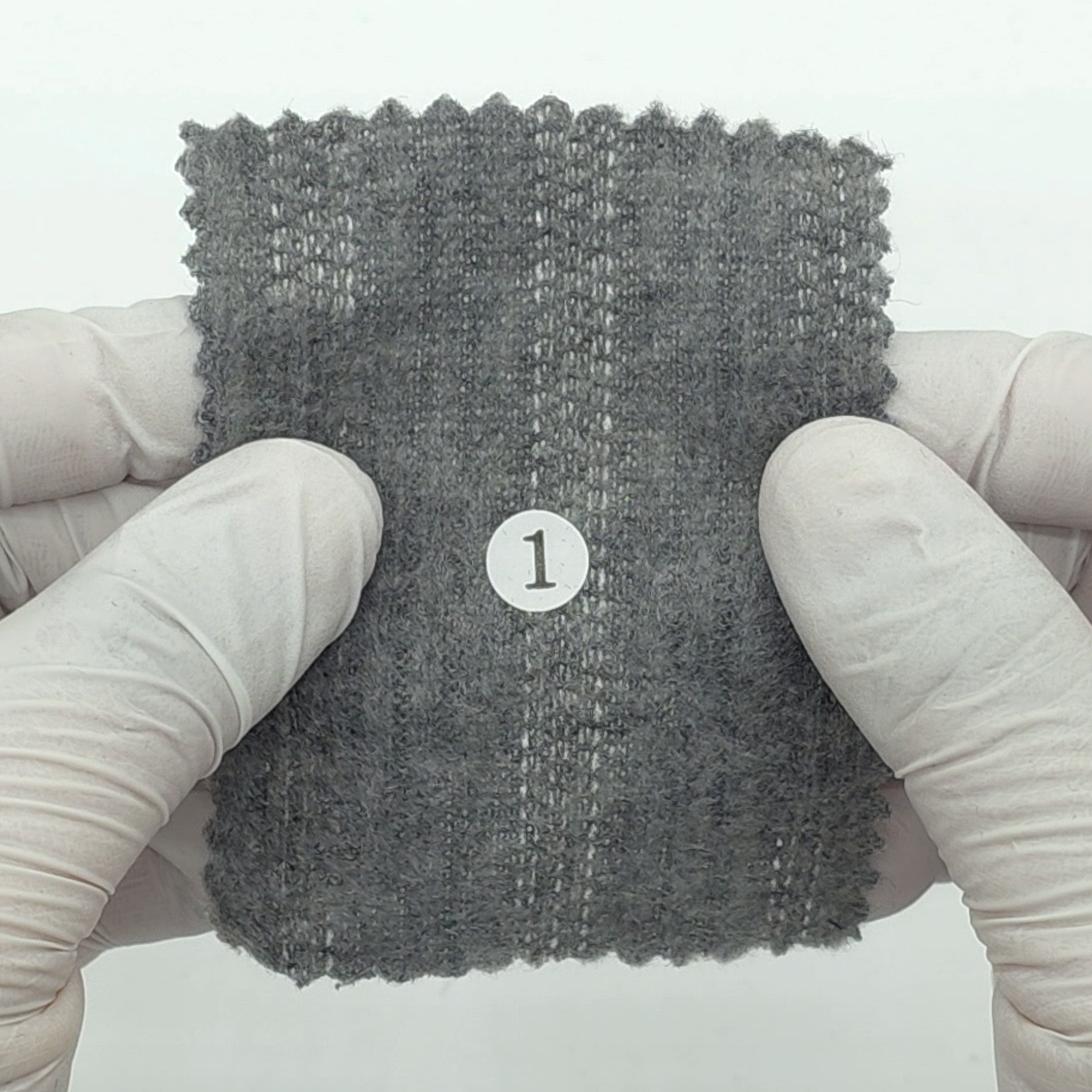 1: Warm Gray-2: Cream-3: Dusty Rose-4: Light Blue-5: Medium Brown - Brushed Rib Poly Rayon Knit Fabric - FAB 1856