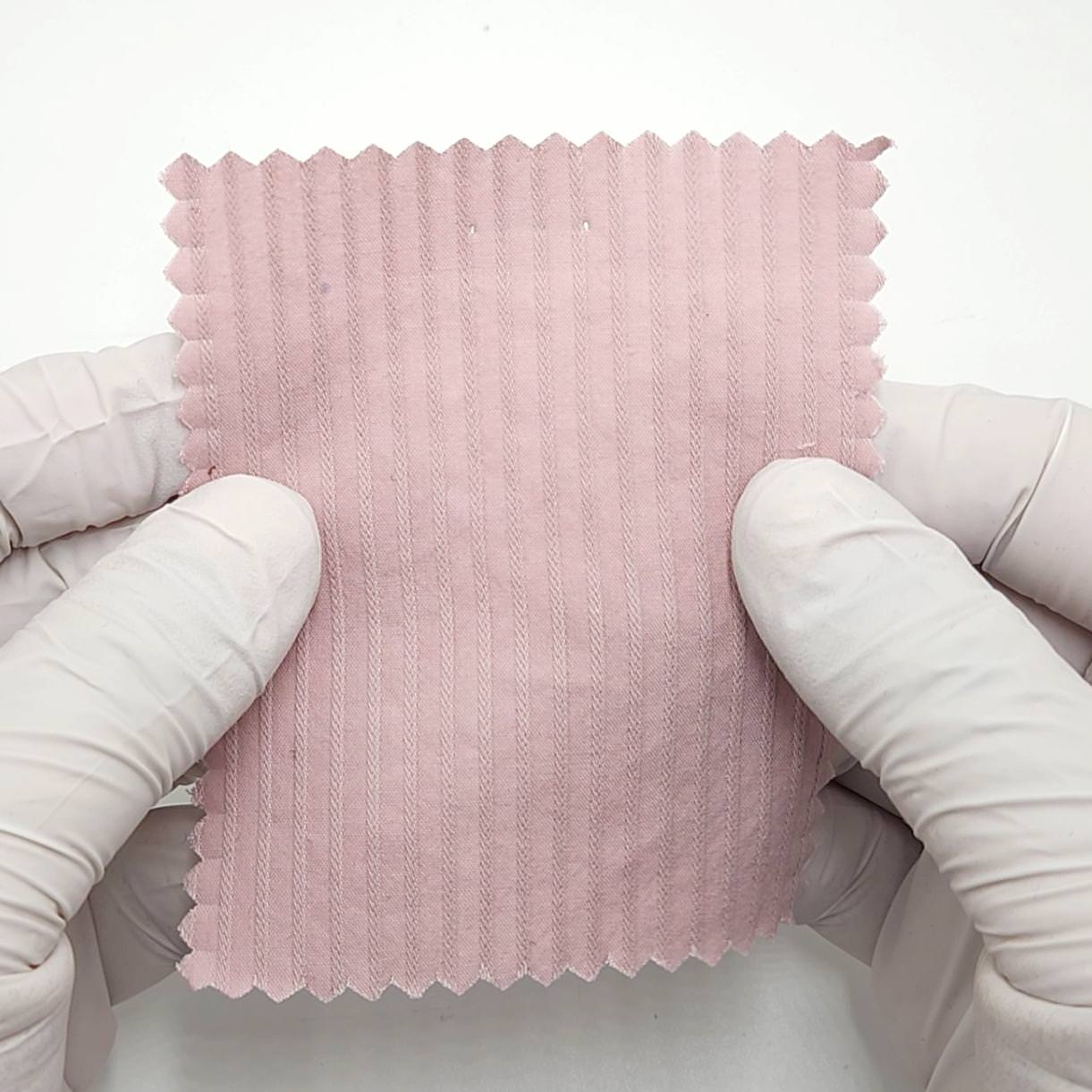 Stripe Rib Rayon Cotton Woven Fabric - FAB 1794 -