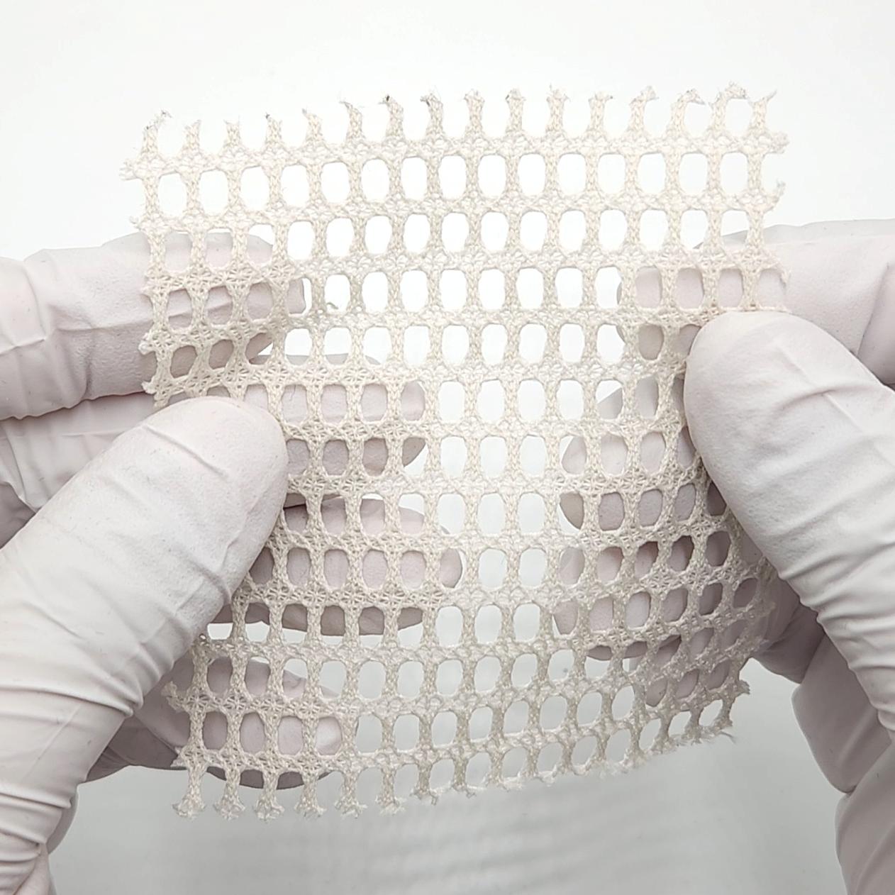 1.Ivory-2.Light gray-3.Navy blue-4.White-5.Black - Solid Mesh Polyester Knit Fabric - FAB 1802