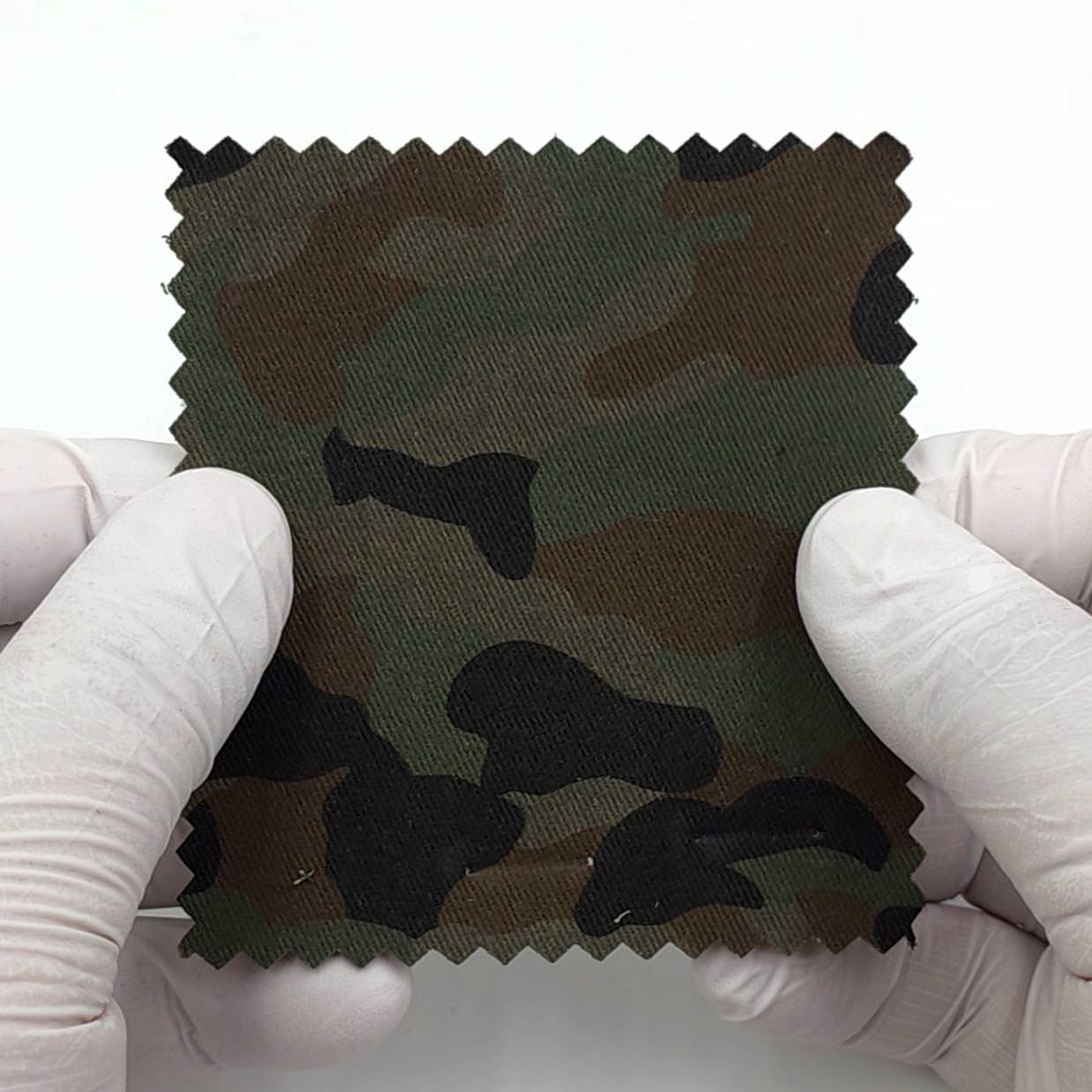 1.Woodland-2.Black-3.Burgundy-4.Navy Blue-5.Olive - Camouflage Twill Cotton Woven Fabric - FAB 1844