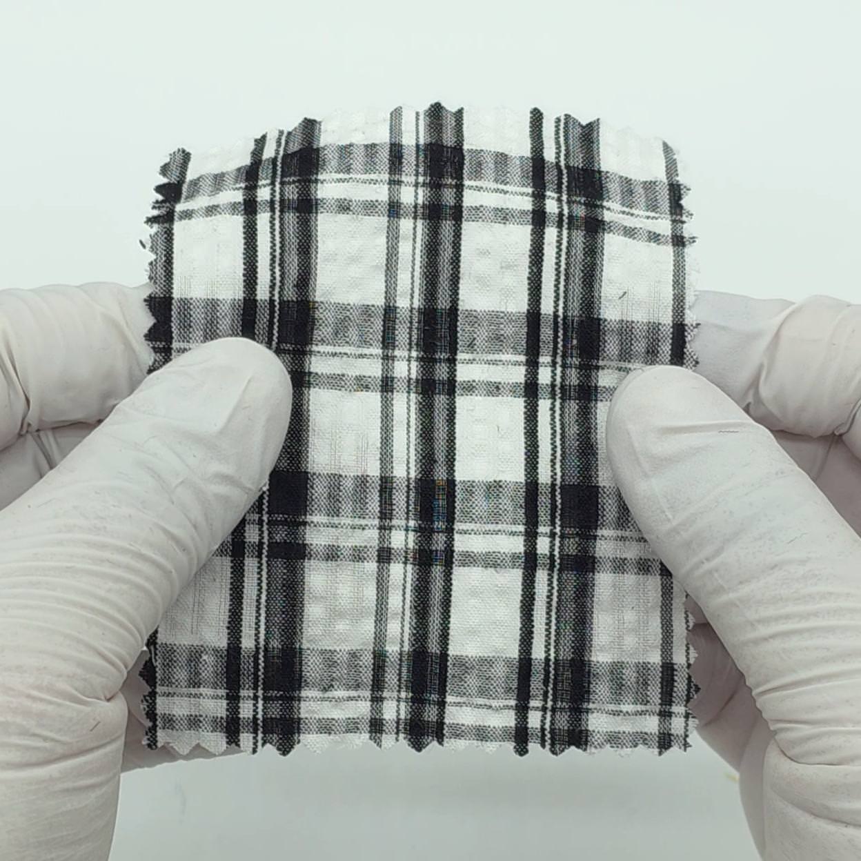 Lightweight Crisp Check Cotton Poly Shirting Woven Fabric - FAB 1925 - Main