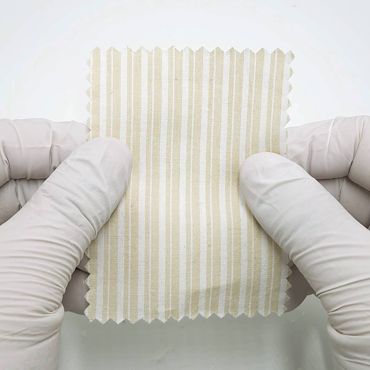 1.Cream-2.Light Pink-3.Light Blue-4.Medium Blue-5.Black - Block Stripe YarnDyed Cotton Woven Fabric - FAB 1742