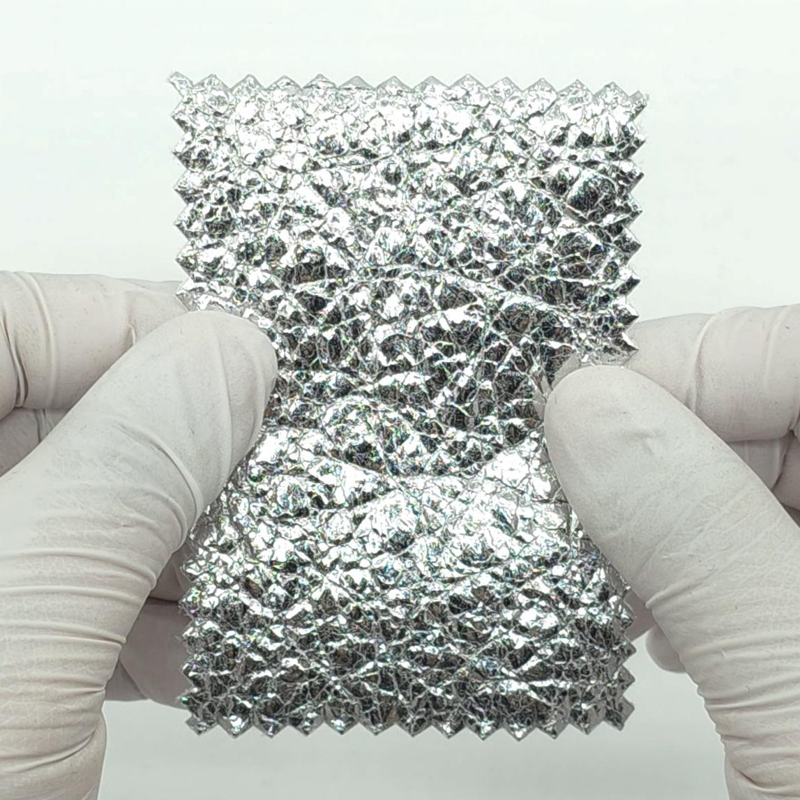 Cracked Foil Woven Nylon Pu Fabric - FAB1854 - Main