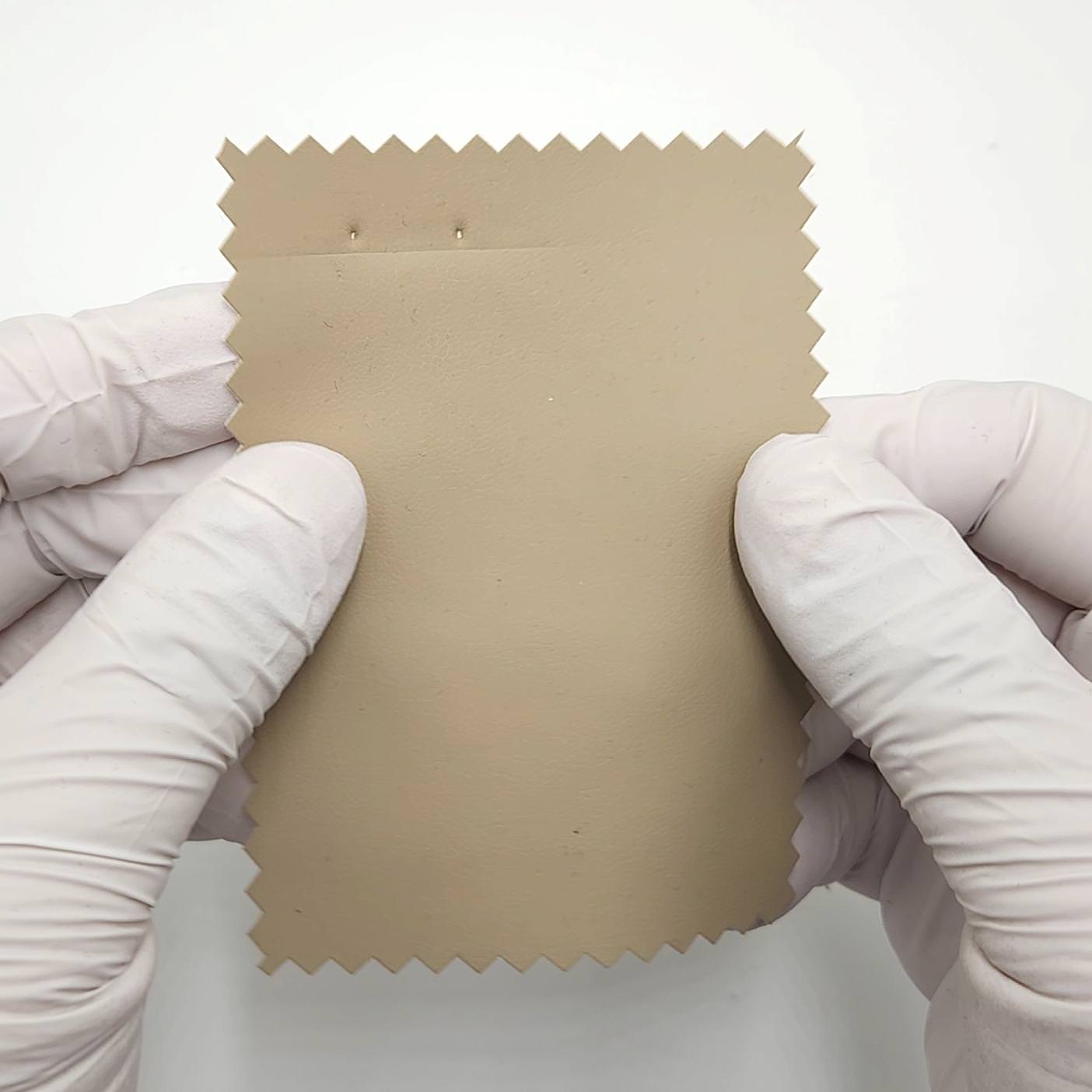 1.Light taupe-2.Light gray-3.Ivory-4.White-5.Cream - Soft Solid Leather Polyurethane Rayon Knit Fabric - FAB 1806