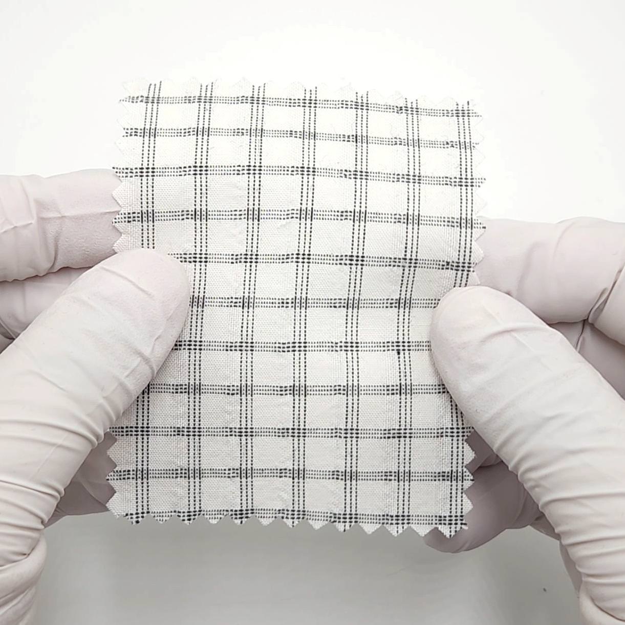 1.Black Plaid-2.Light Beige Plaid-3.Light Blue Plaid-4.Taupe Plaid-5.Medium Gray Plaid - Distinct Check YarnDyed Cotton Polyester Woven Fabric - FAB 1797