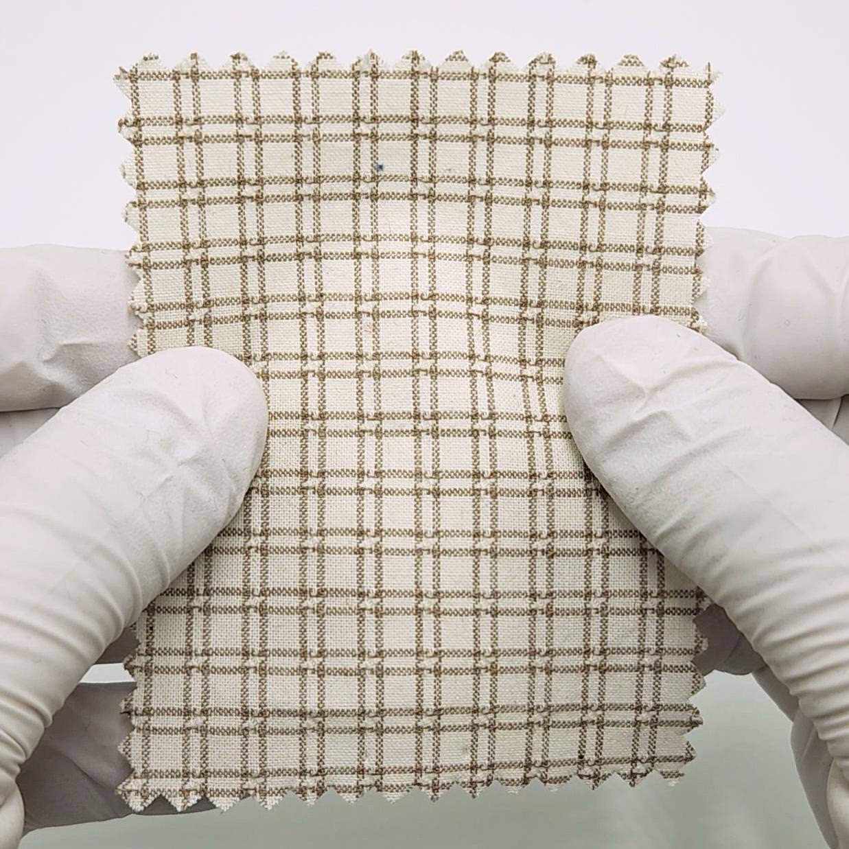 Windowpane Check YarnDyed Cotton Woven Fabric - FAB 1760 -
