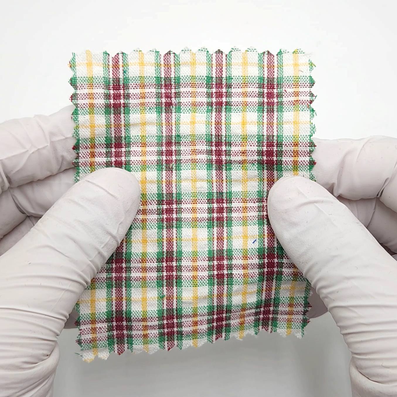 Multi Color Check YarnDyed Polyester Cotton Woven Fabric - FAB 1788 -