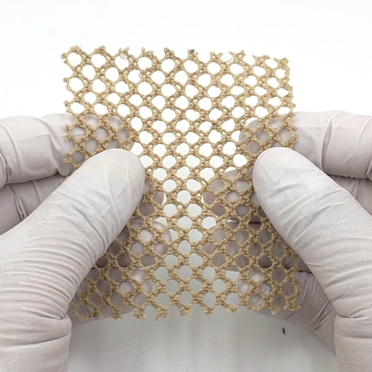 1.Tan-2.Beige-3.Light Beige-4.White-5.Ivory - Mesh Poly Cotton Knit Fabric - FAB 1850