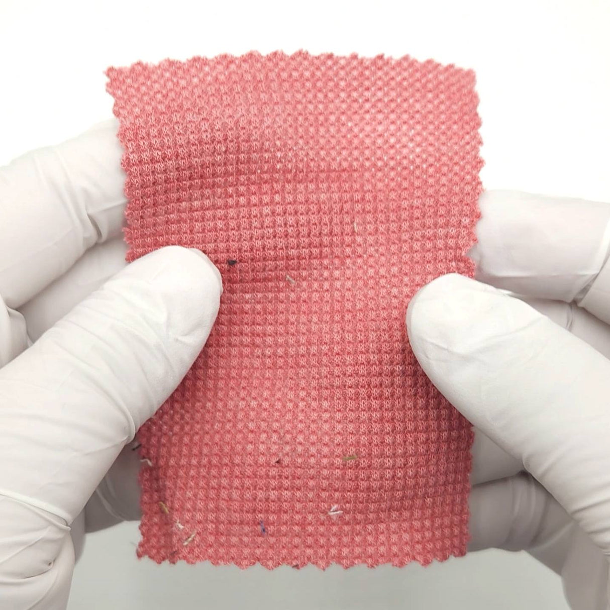 Solid Waffle Spandex Rayon Polyester Knit Fabric - FAB1809 - 1.Dusty pink-2.White-3.Gray Pink-4.Gray Blue-5.Beige-6.Lilac-7.Red-8.Green-9.Yellow-10.Purple