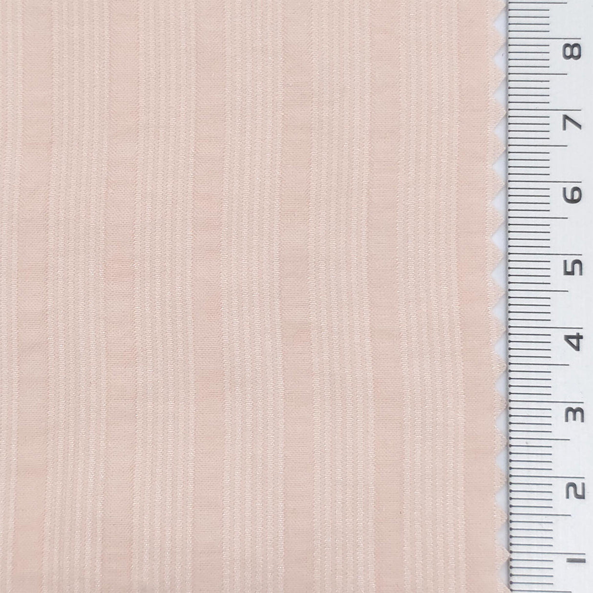 Light Pink - Jacquard Stripe Lyocell Nylon Woven Fabric - FAB1877