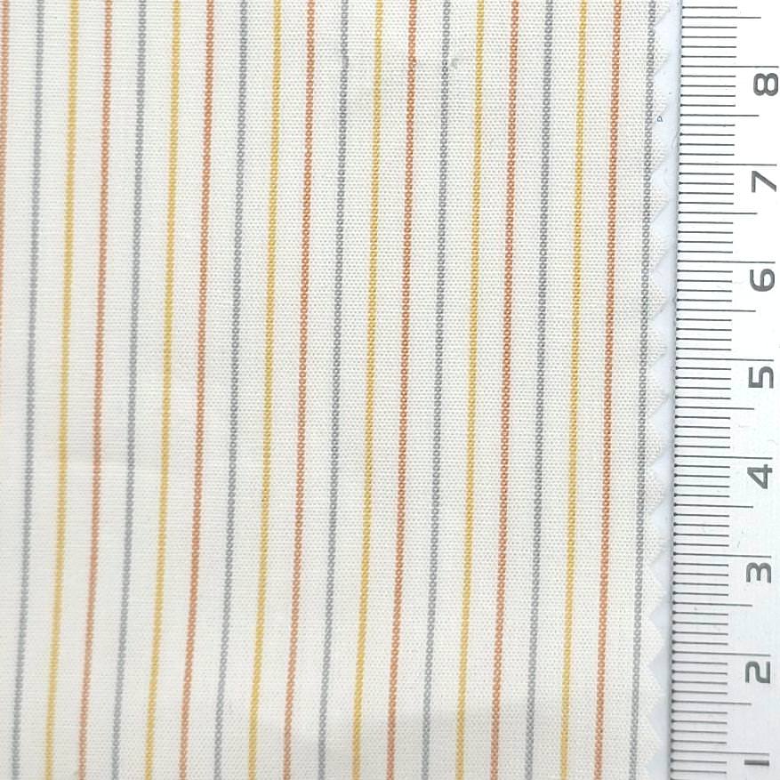 Stripe Cotton Woven Fabric - FAB1966 - White