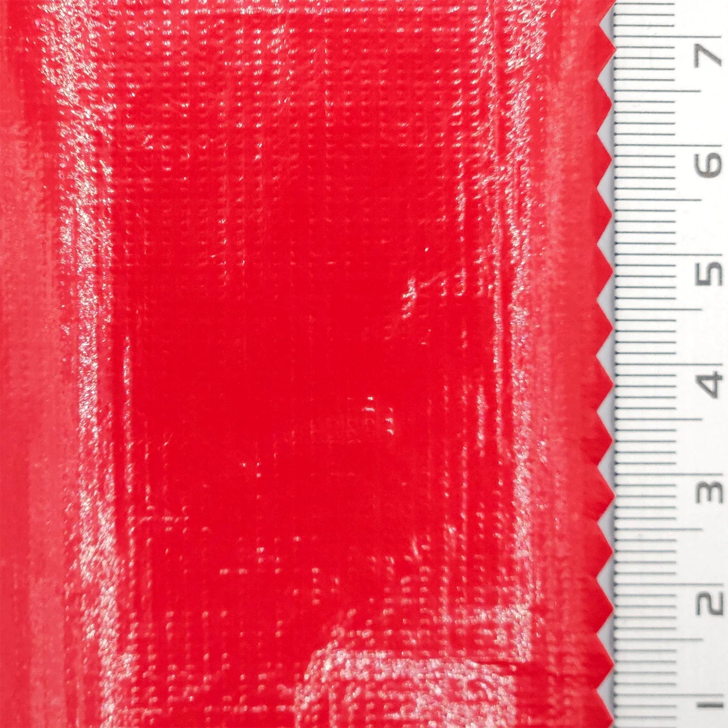 Enamel Solid Shiny Polyurethane Polyester Woven Fabric - FAB 1765 - 10.Red