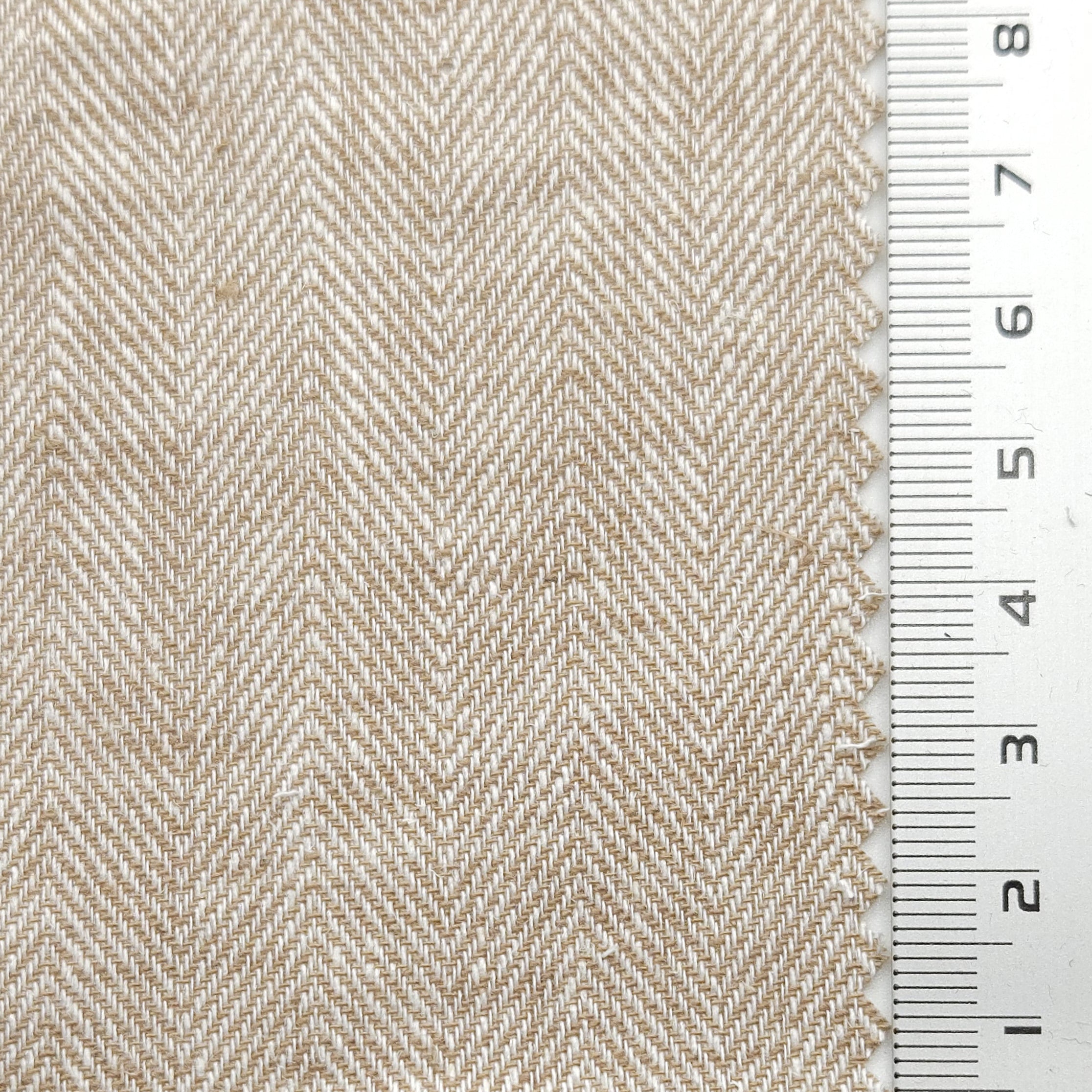 Herringbone YarnDyed Linen Rayon Woven Fabric - FAB 1650 - 10.Napa