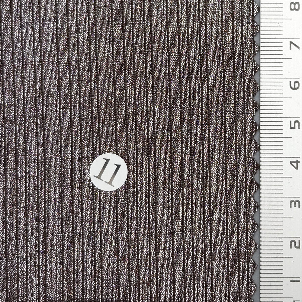 Solid Foil Irregular Slinky Polyester Spandex Knit Fabric - FAB1697 - 1.White/Silver (2)-2.White/Gold (1)-3.Grey/Silver (3)-4.Grey/Gold (4)-5.Beige/Silver (6)-6.Beige/Gold (7)-7.Royal/Silver (8)-8.Brown/Gold (9)-9.Teal/Silver (10)-10.Brown/Silver (11)