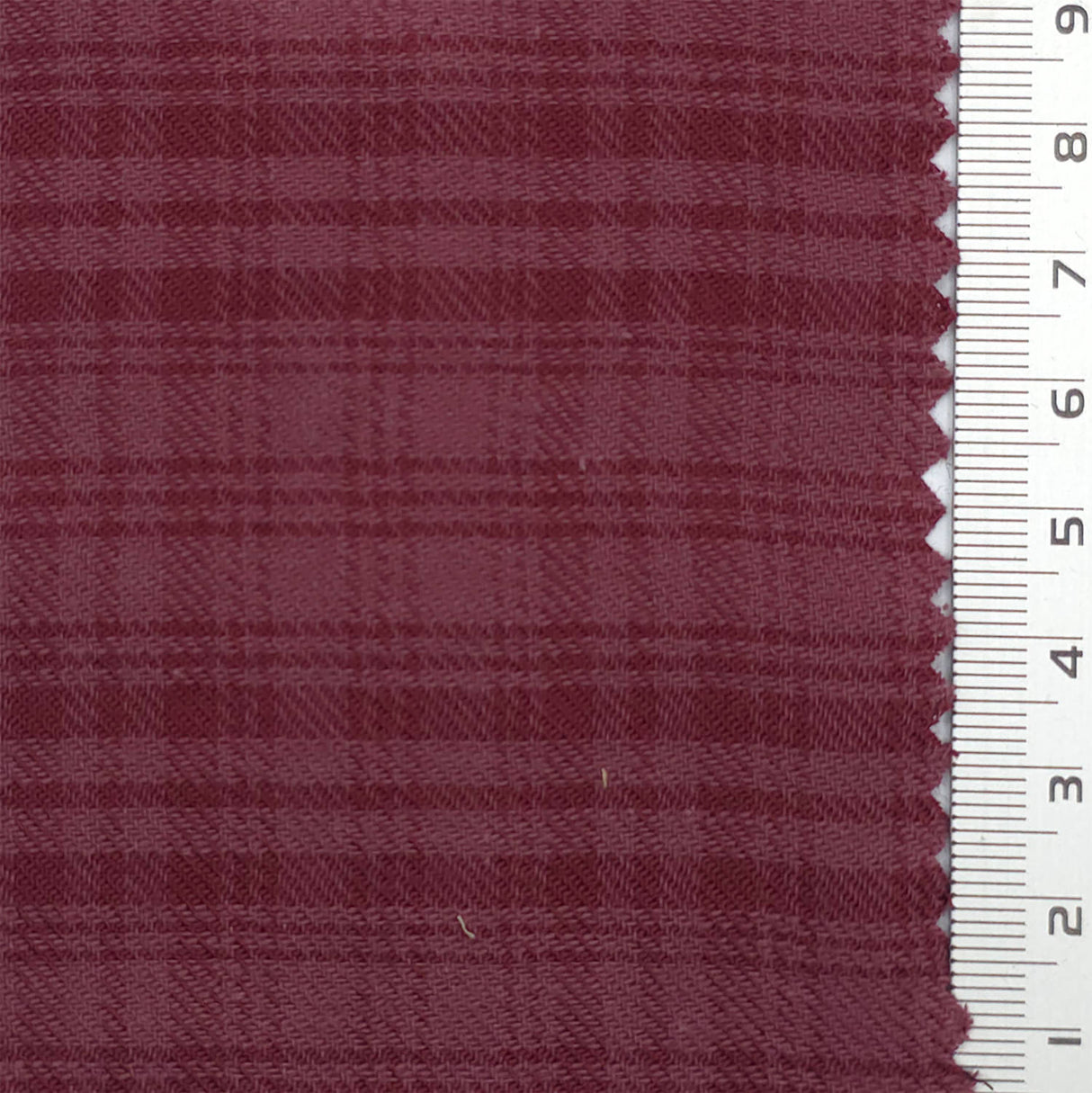 Burgundy Check Cotton Rayon Woven Fabric - FAB1826
