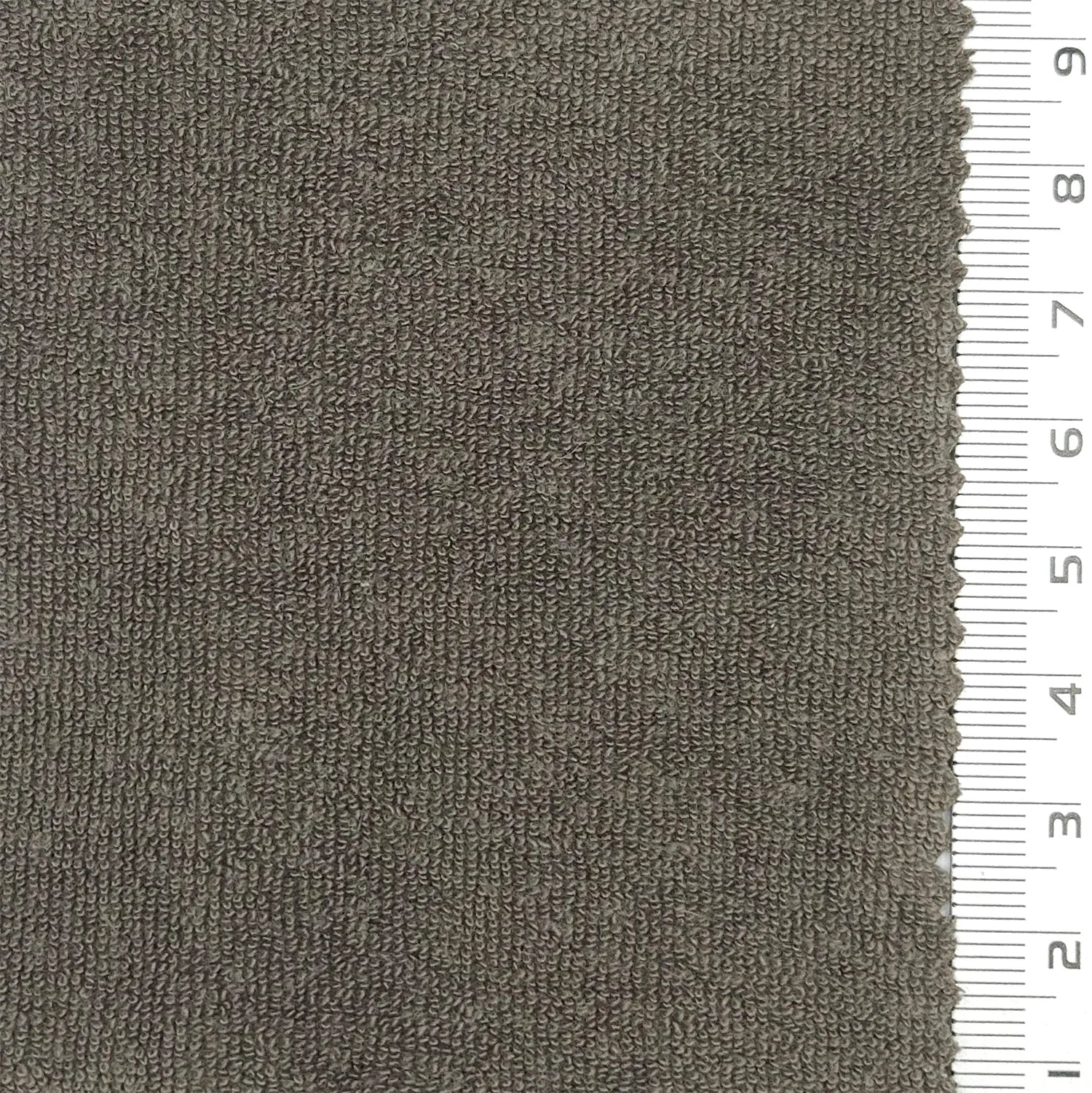 Towelling Solid Terry Cotton Polyester Knit Fabric - FAB 1766 - 10.Taupe