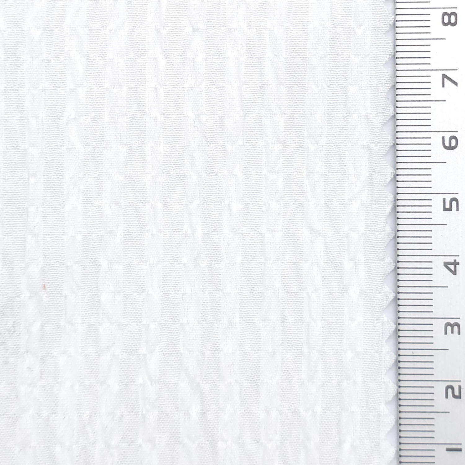 Stripe Polyester Rayon Woven Fabric - FAB1961 - White