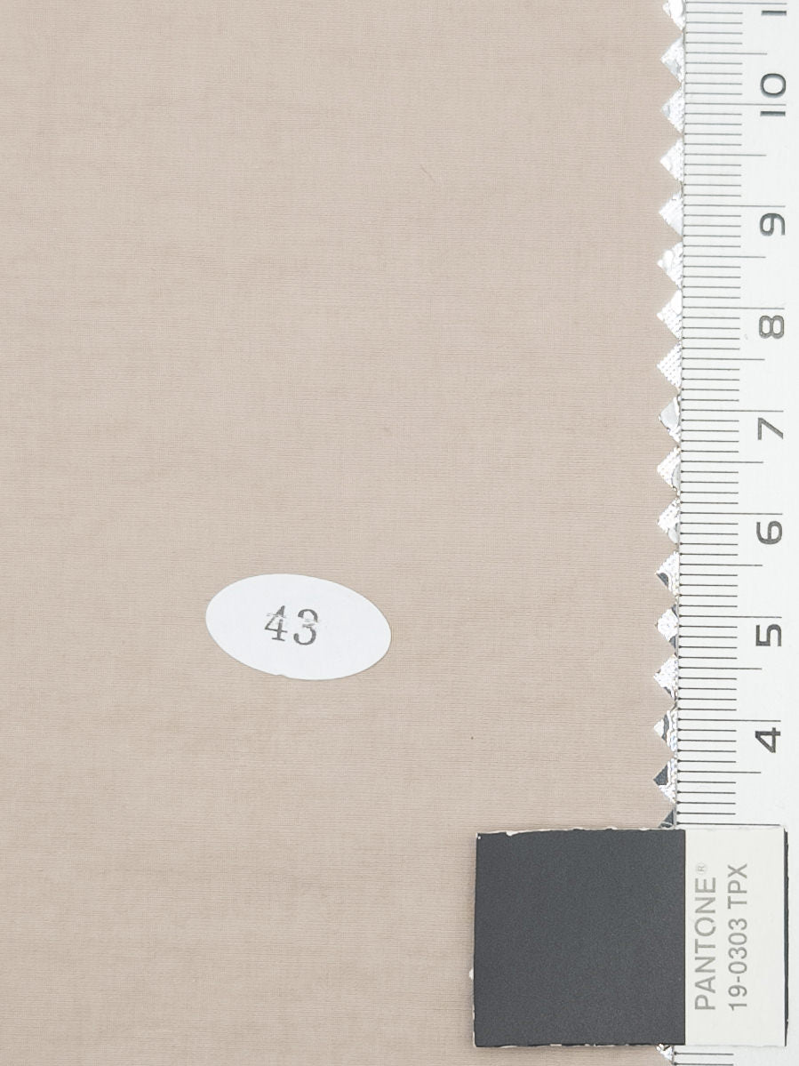 Solid Recycled Nylon Cotton Re-Nylon Woven Fabric - FAB1713 - 1.PInk Swan-2.Geyser-3.Light Grey-4.Dust Storm-5.Pearl Bush-6.Bone-7.Pale Chestnut-8.Ivory-9.Oyster Pink-10.Soft Amber