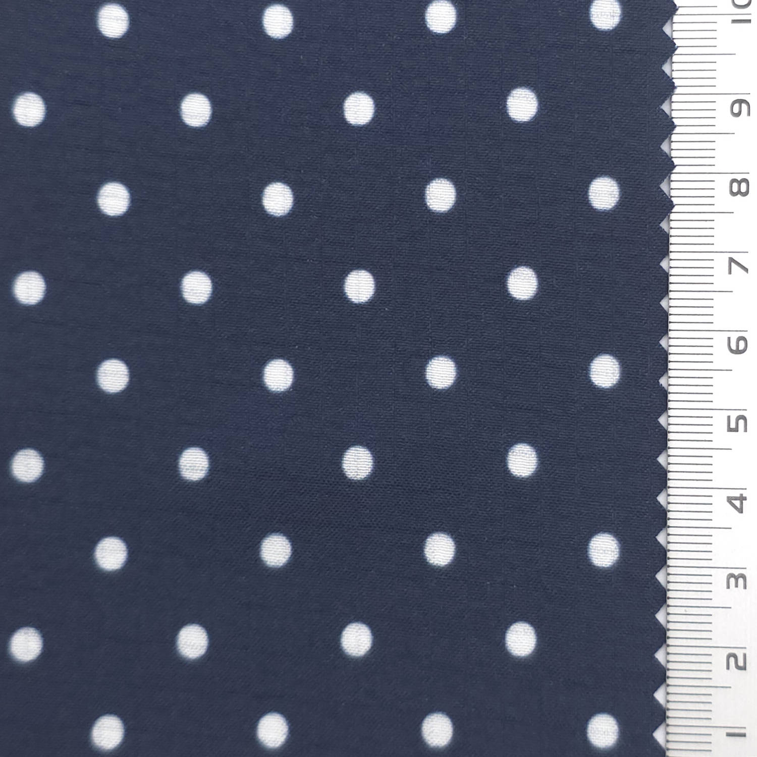 Polka Dot Polyester Woven Fabric - FAB1972 - Navy