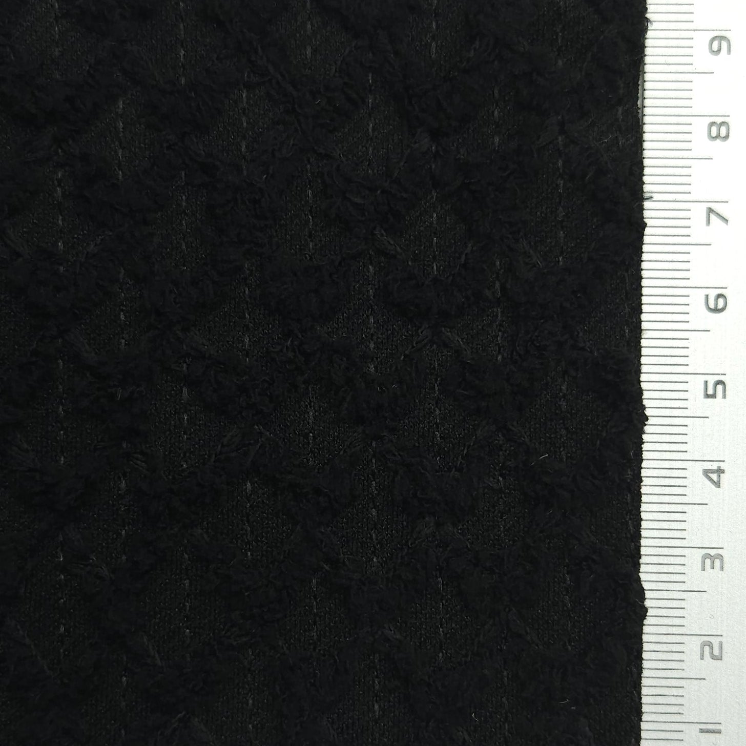 Solid Diamond Polyester Spandex Knit Fabric - FAB 1582 - 10.Black