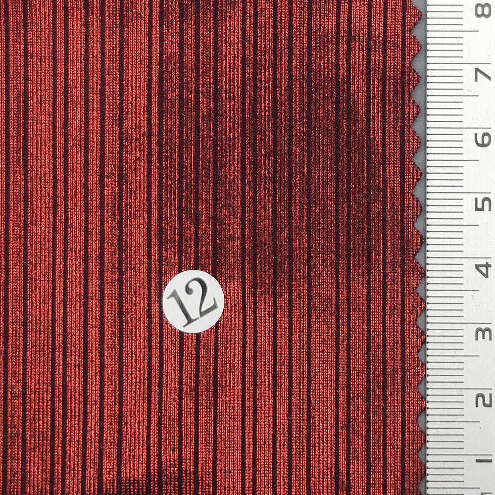 Solid Foil Irregular Slinky Polyester Spandex Knit Fabric - FAB1697 - 1.White/Silver (2)-2.White/Gold (1)-3.Grey/Silver (3)-4.Grey/Gold (4)-5.Beige/Silver (6)-6.Beige/Gold (7)-7.Royal/Silver (8)-8.Brown/Gold (9)-9.Teal/Silver (10)-10.Brown/Silver (11)