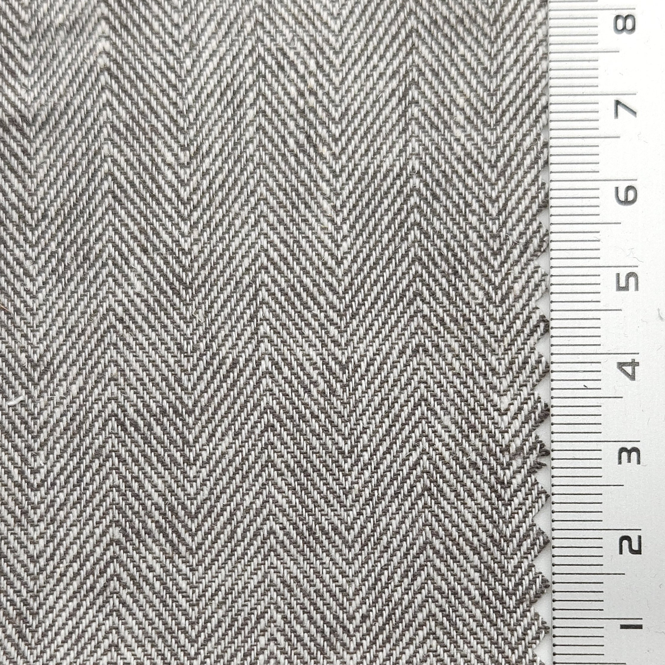 Herringbone YarnDyed Linen Rayon Woven Fabric - FAB 1650 - 11.Masala