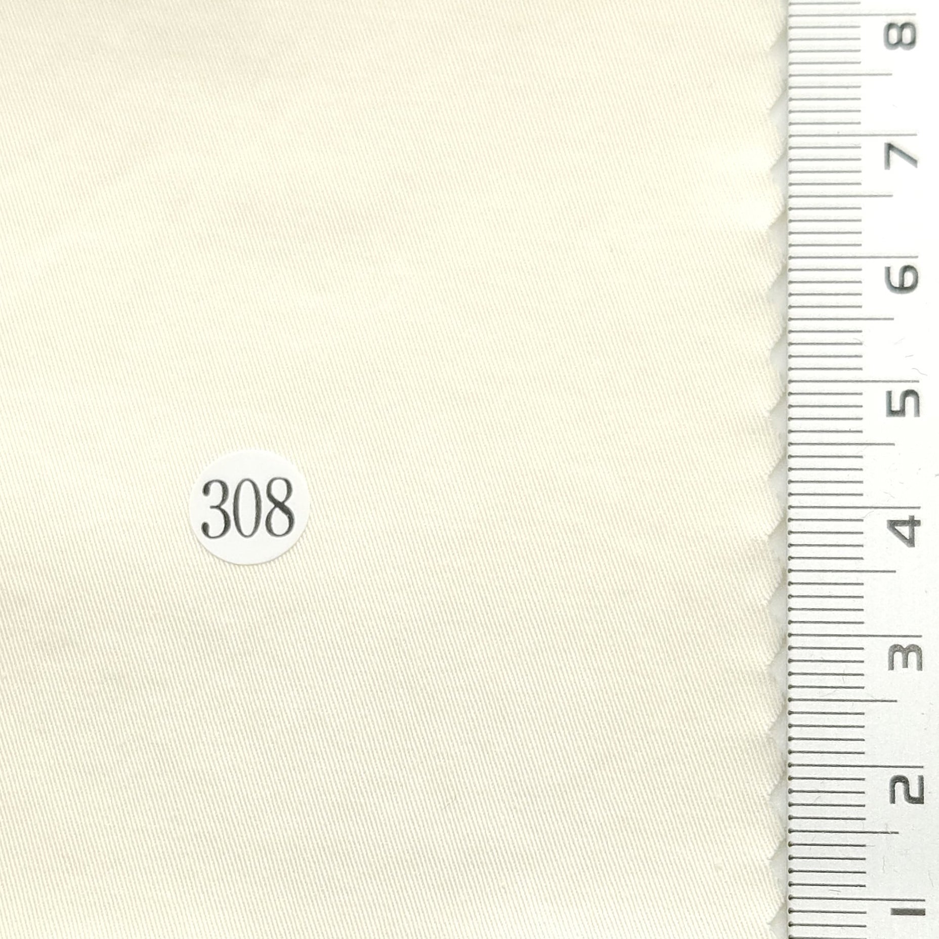 Solid Enzyme Twill Cotton Spandex Woven Fabric - FAB 1568 - 11.Ivory (308)