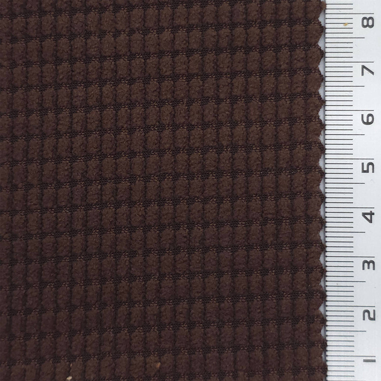Dark Brown - 8 Wale Textured Corduroy Poly Woven Fabric - FAB1874