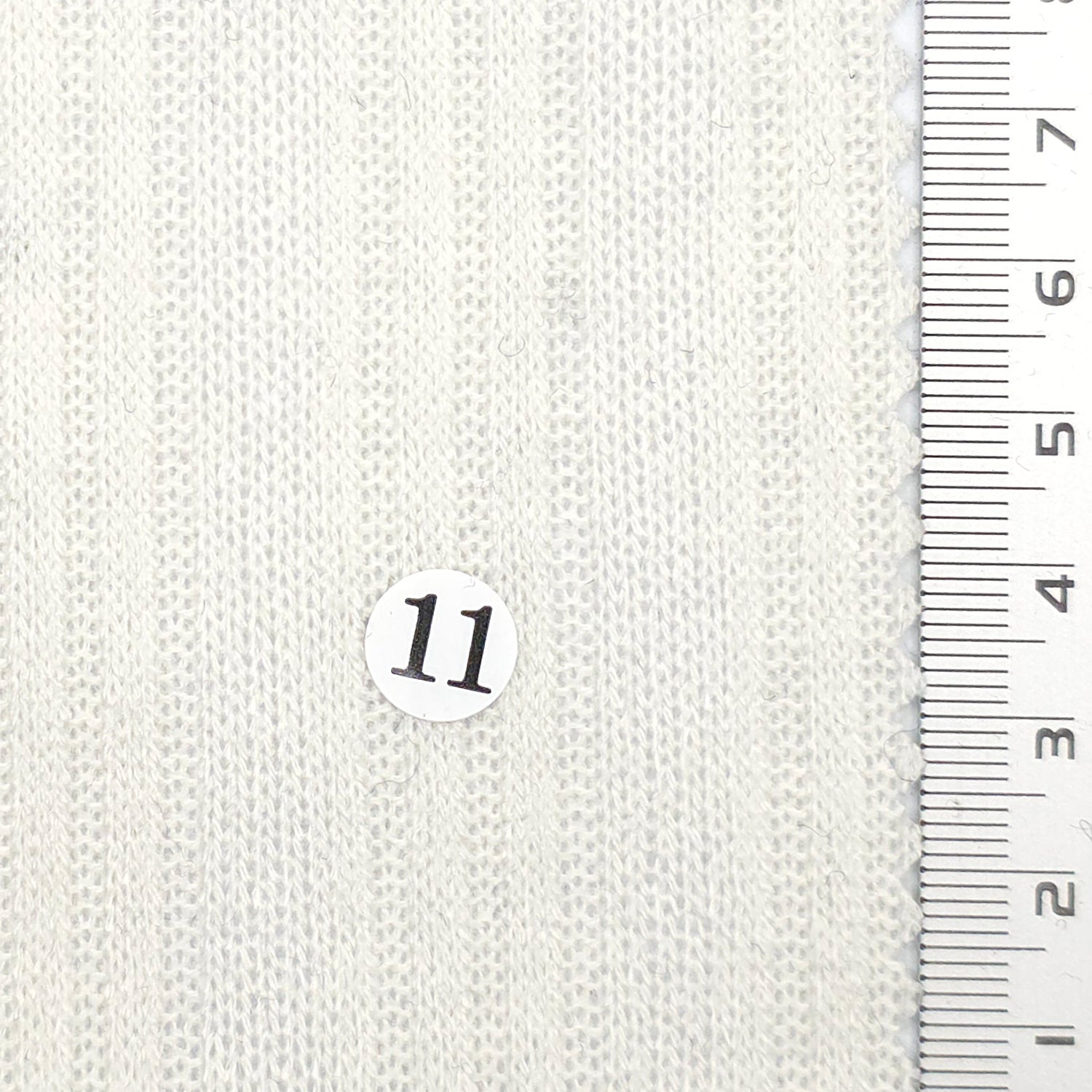Hairy TR Stripe Irregular Rayon Polyester Knit Fabric - FAB 1818 - 11.White