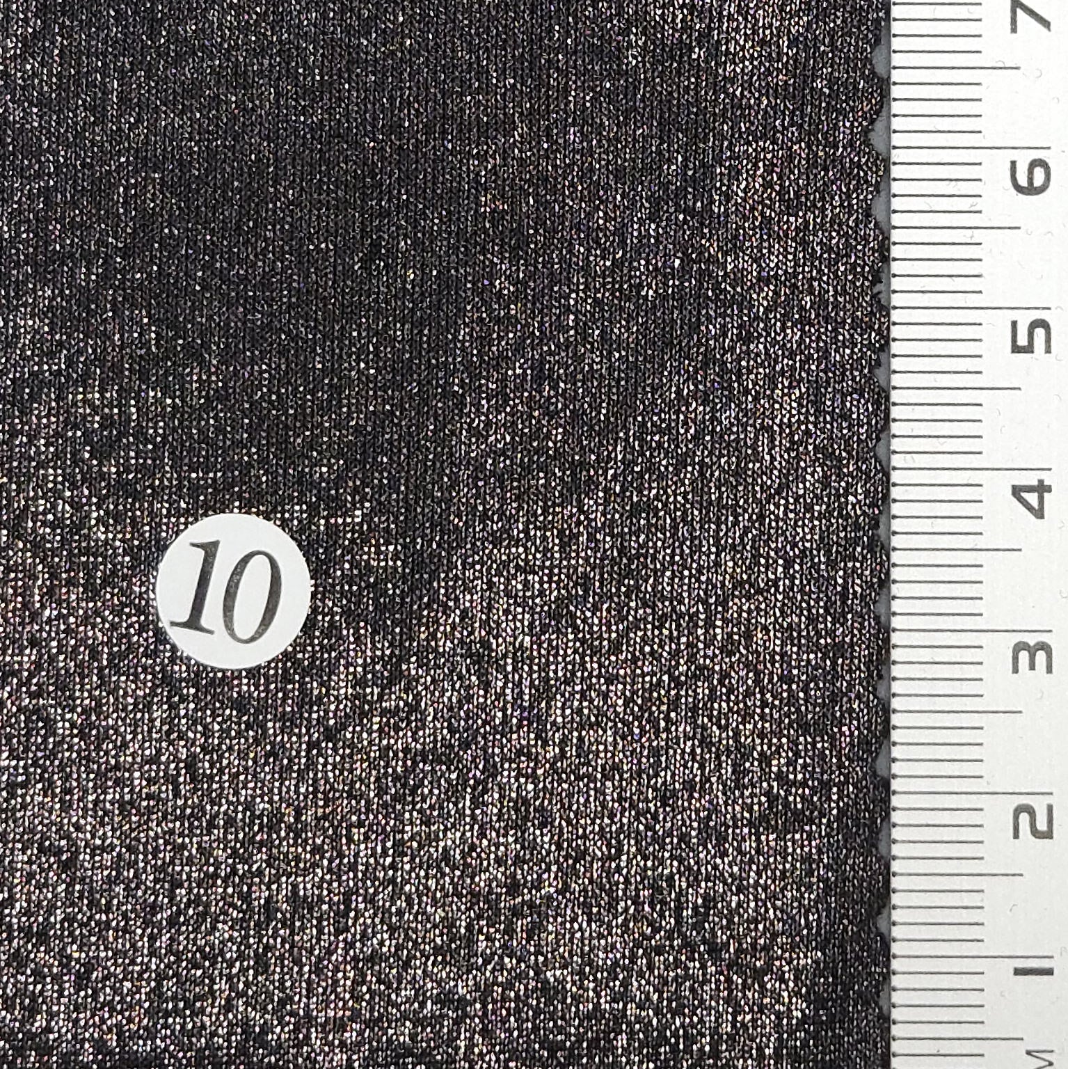 1.Turquoise/Silver (29)-2.Black/Gold (1)-3.Black/Silver (2)-4.Ivory/Silver (3)-5.Ivory/Gold (4) - Solid Foil Slinky Spandex Polyester Knit Fabric - FAB 1698