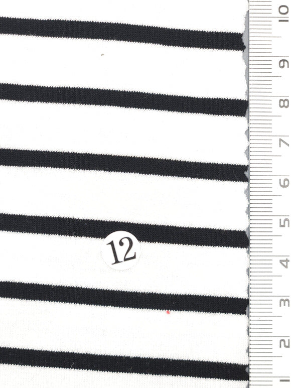 Solid Stripe Jersey Rayon Spandex Knit Fabric - FAB1726 - 1.Blue-2.Navy-3.Black-4.Red-5.Mellange-6.Olive-7.Dusty Pink-8.Red-9.White/Pink-10.White/Blue