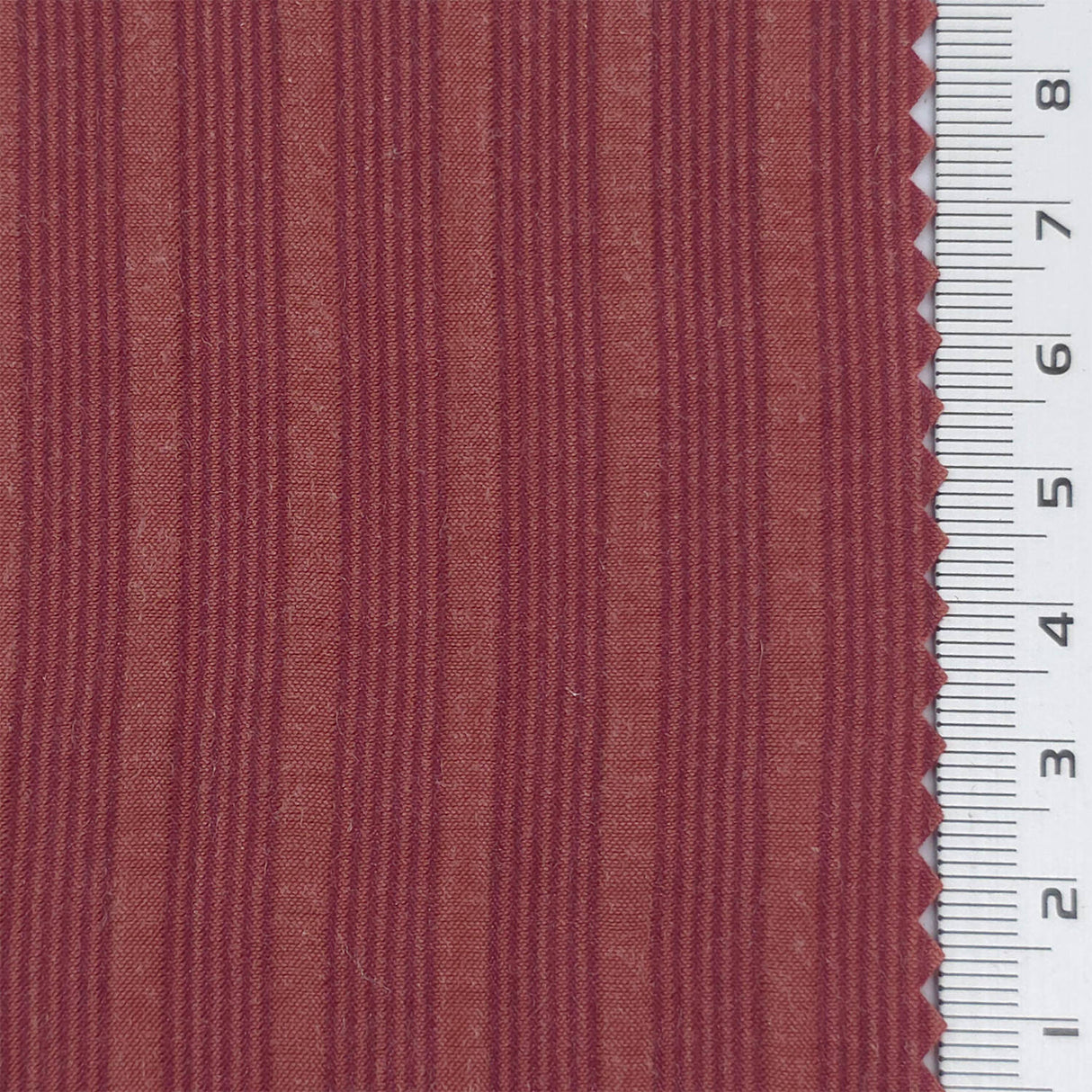 Burgundy - Jacquard Stripe Lyocell Nylon Woven Fabric - FAB1877
