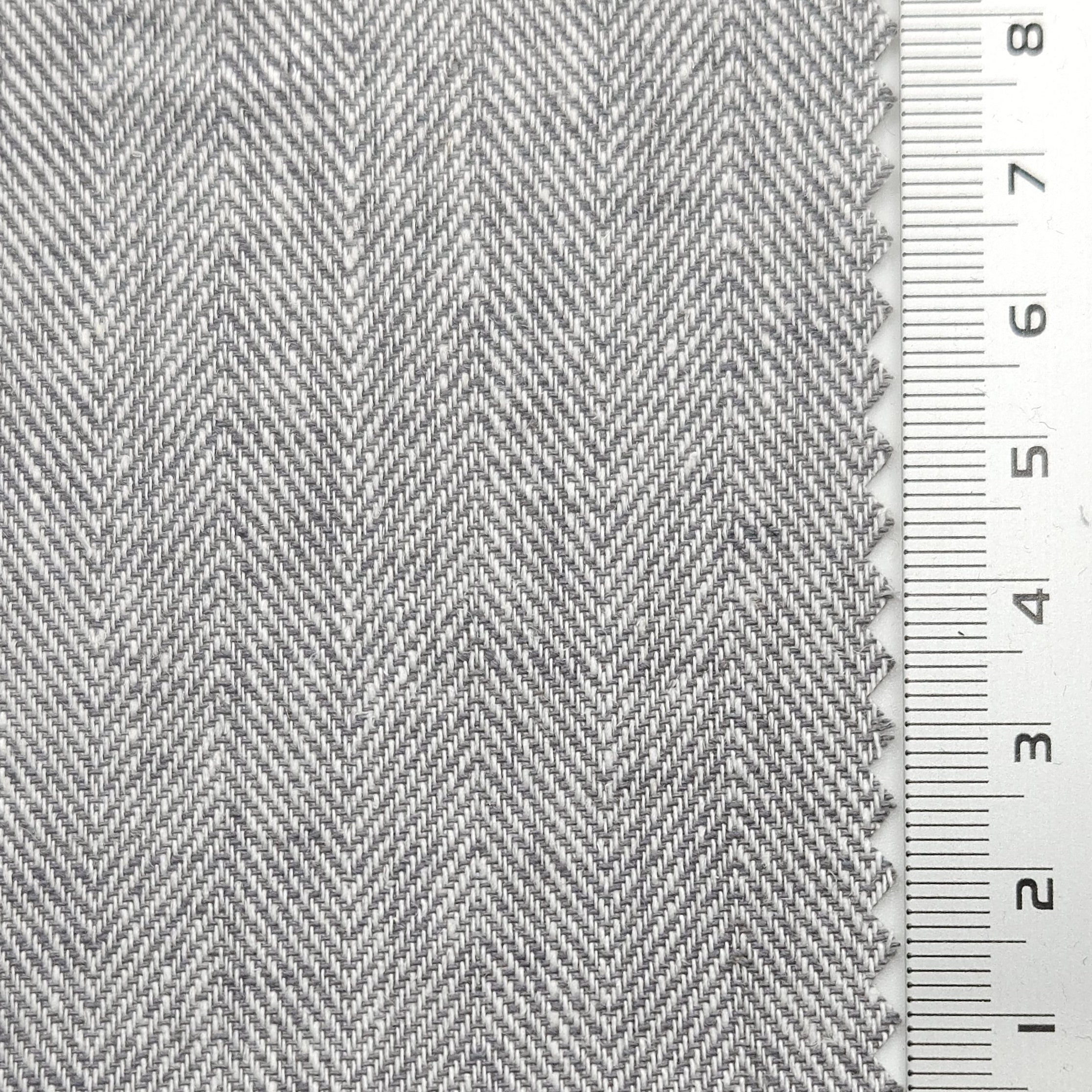 Herringbone YarnDyed Linen Rayon Woven Fabric - FAB 1650 - 12.Grey
