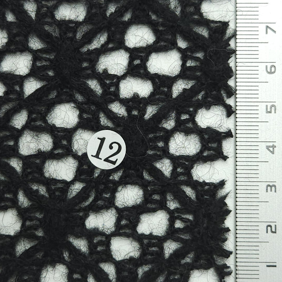 Solid Brushed Mesh Wool Acrylic Knit Fabric - FAB 1594 - FAB1594-12