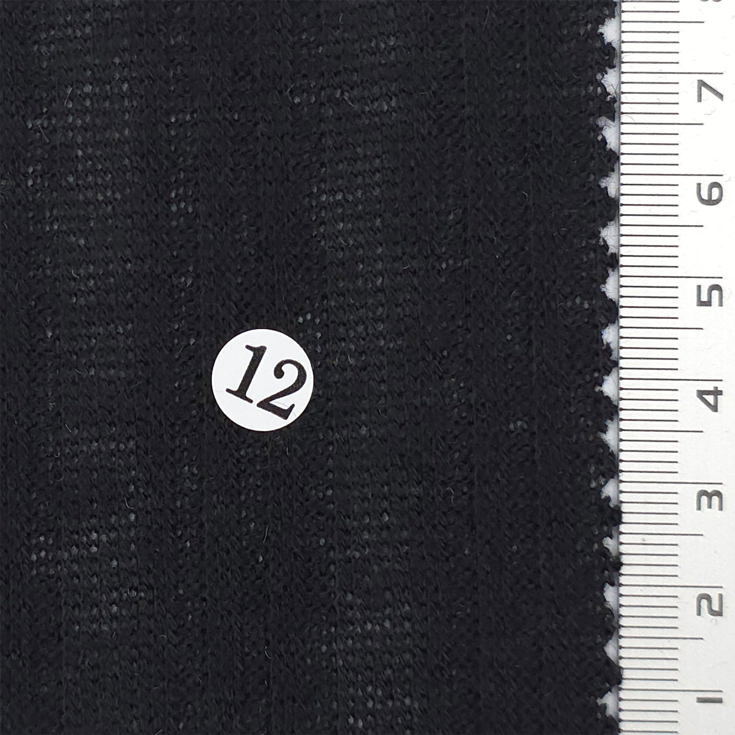 Hairy TR Stripe Irregular Rayon Polyester Knit Fabric - FAB 1818 - 12.Black