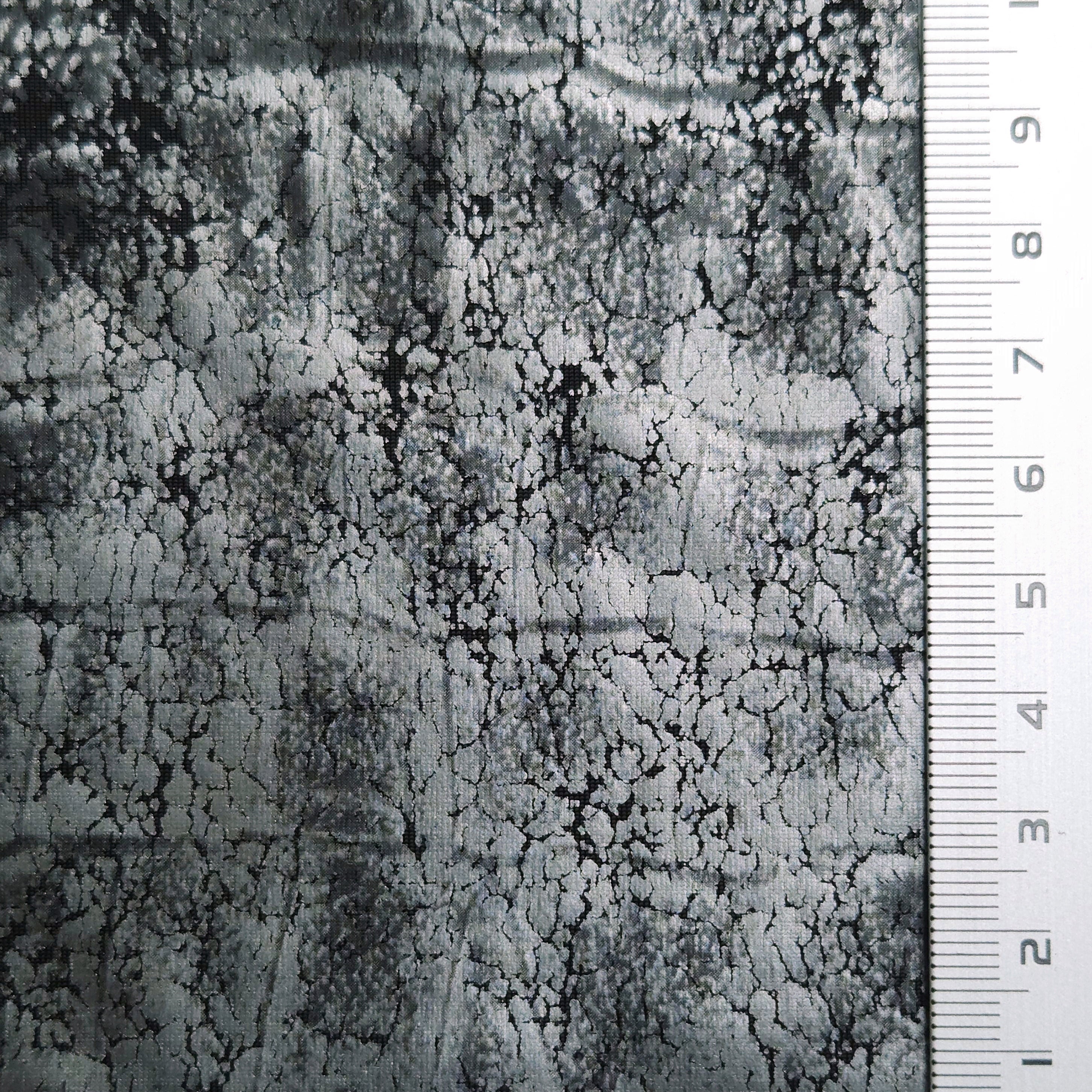 Foil Spandex Polyester Knit Fabric - FAB 1566 - 12.Silver (Crocodile)