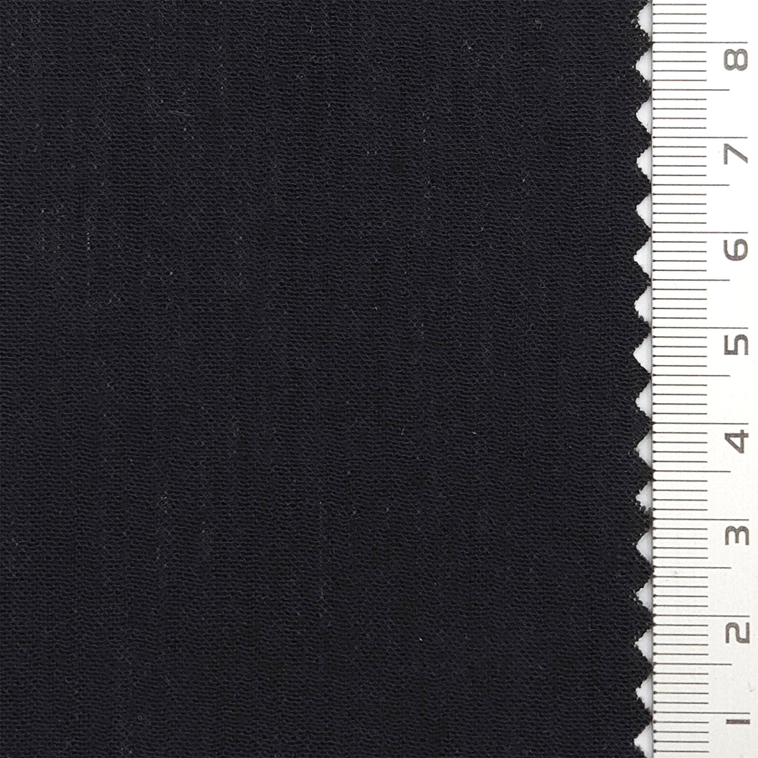 Solid Crinkled Plain Cotton Polyester Linen Woven Fabric - FAB 1772 - 12.Black