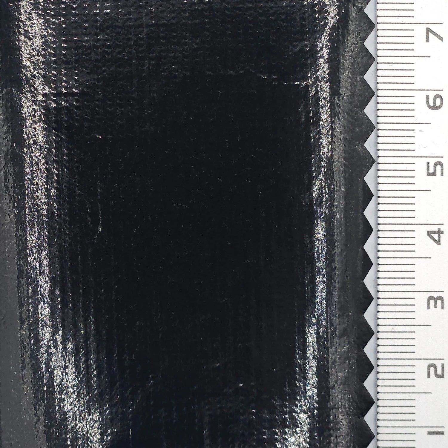 Enamel Solid Shiny Polyurethane Polyester Woven Fabric - FAB 1765 - 13.Black