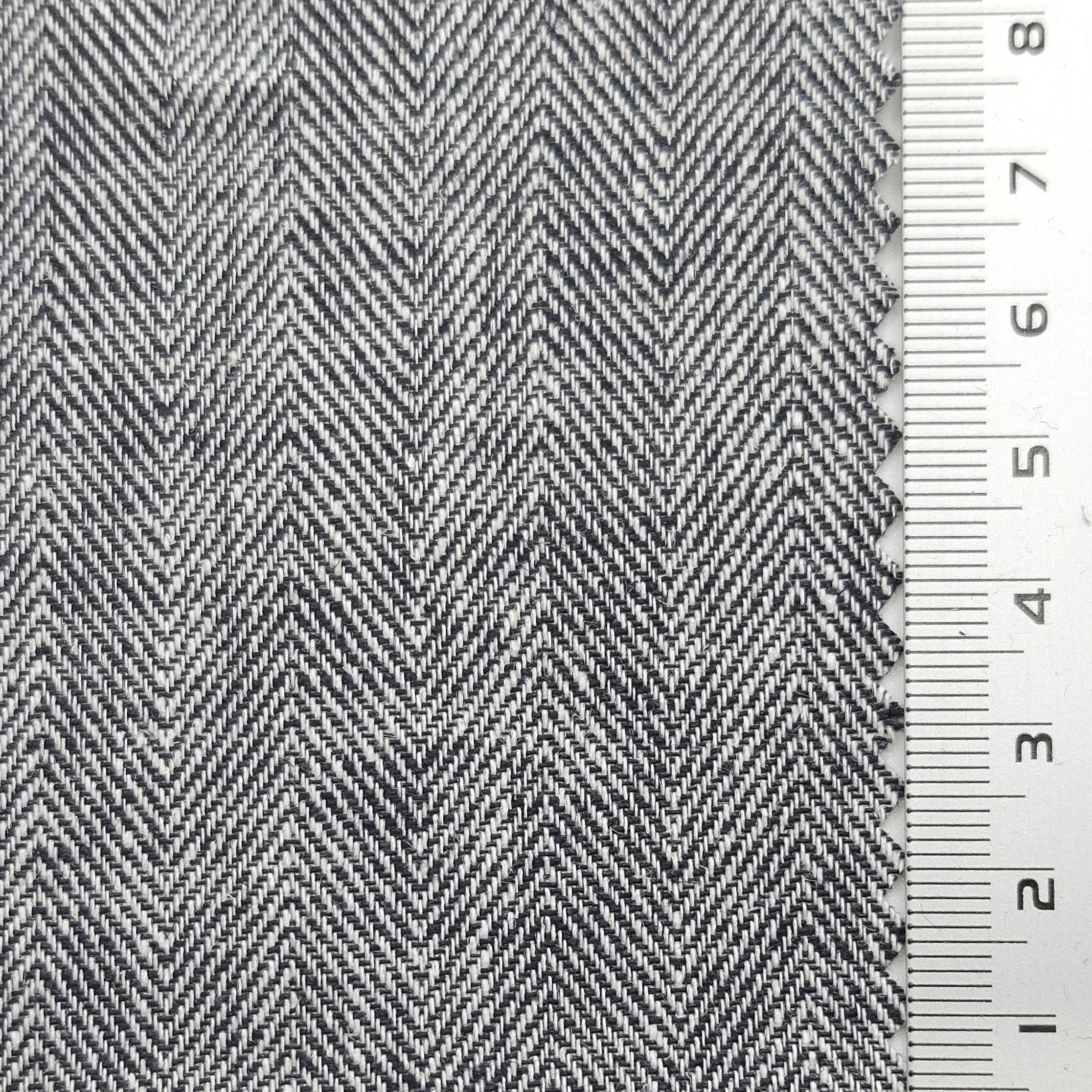Herringbone YarnDyed Linen Rayon Woven Fabric - FAB 1650 - 13.Gun Powder