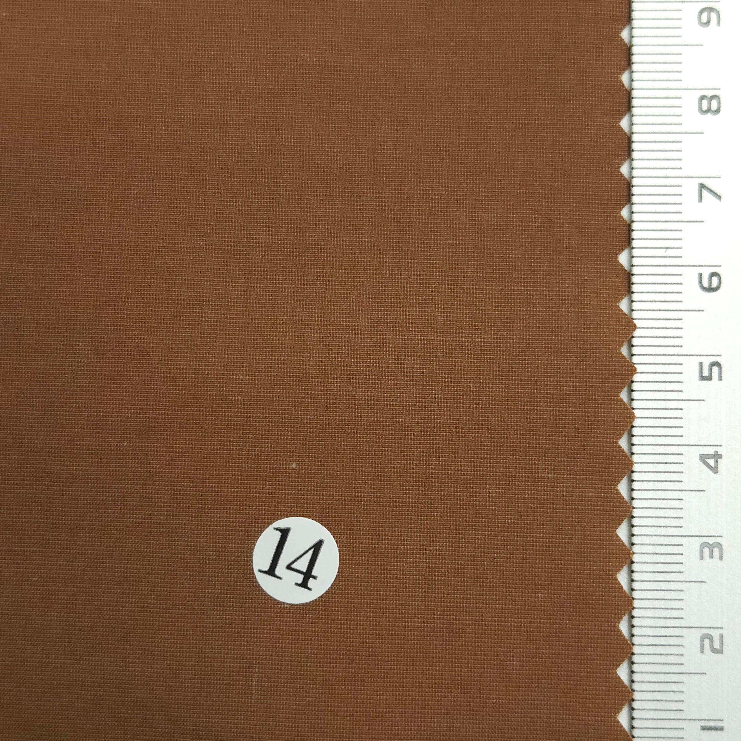 Solid Nylon Spandex Cotton Woven Fabric - FAB 1552 - 14.Medium Wood