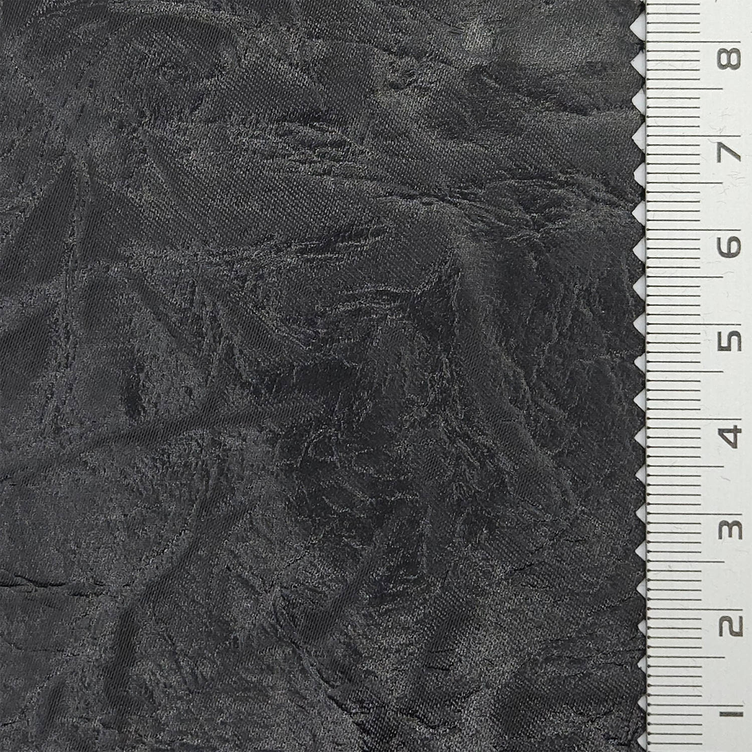Solid Crease Satin Polyester Woven Fabric - FAB 1791 - 14.Black