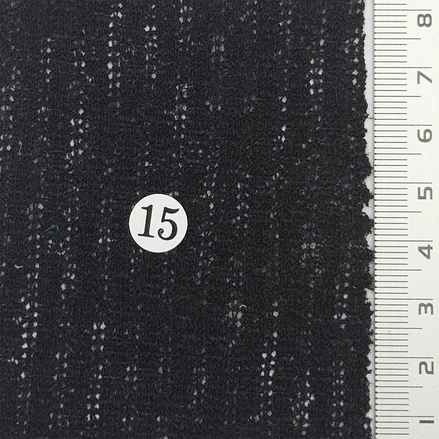 Solid Rib Polyester Spandex Knit Fabric - FAB 1767 - 15.Black