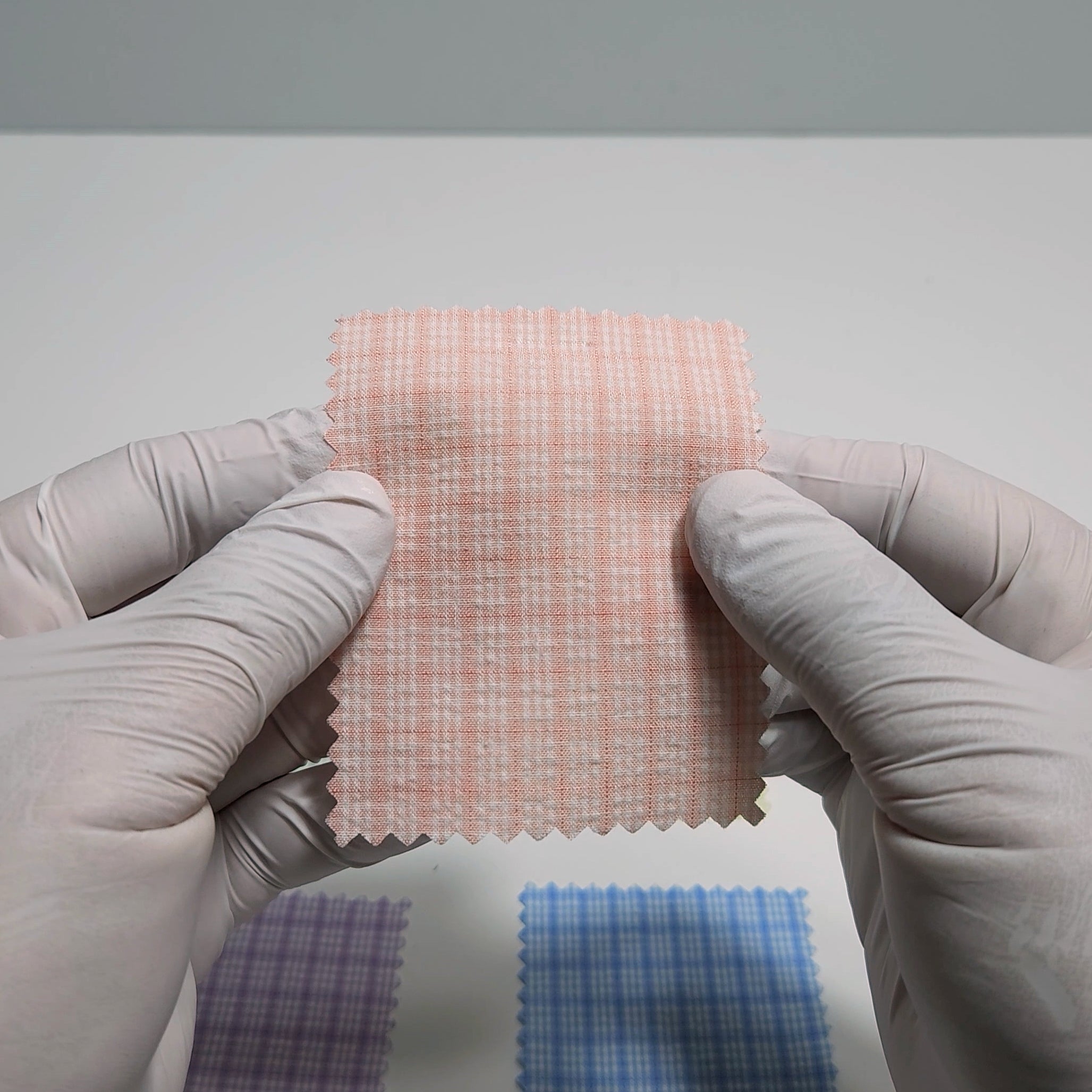 1.Soft Peach-2.Spring Wood-3.Onahau-4.Green-5.Yellow - Check Cotton Woven Fabric - FAB 1549