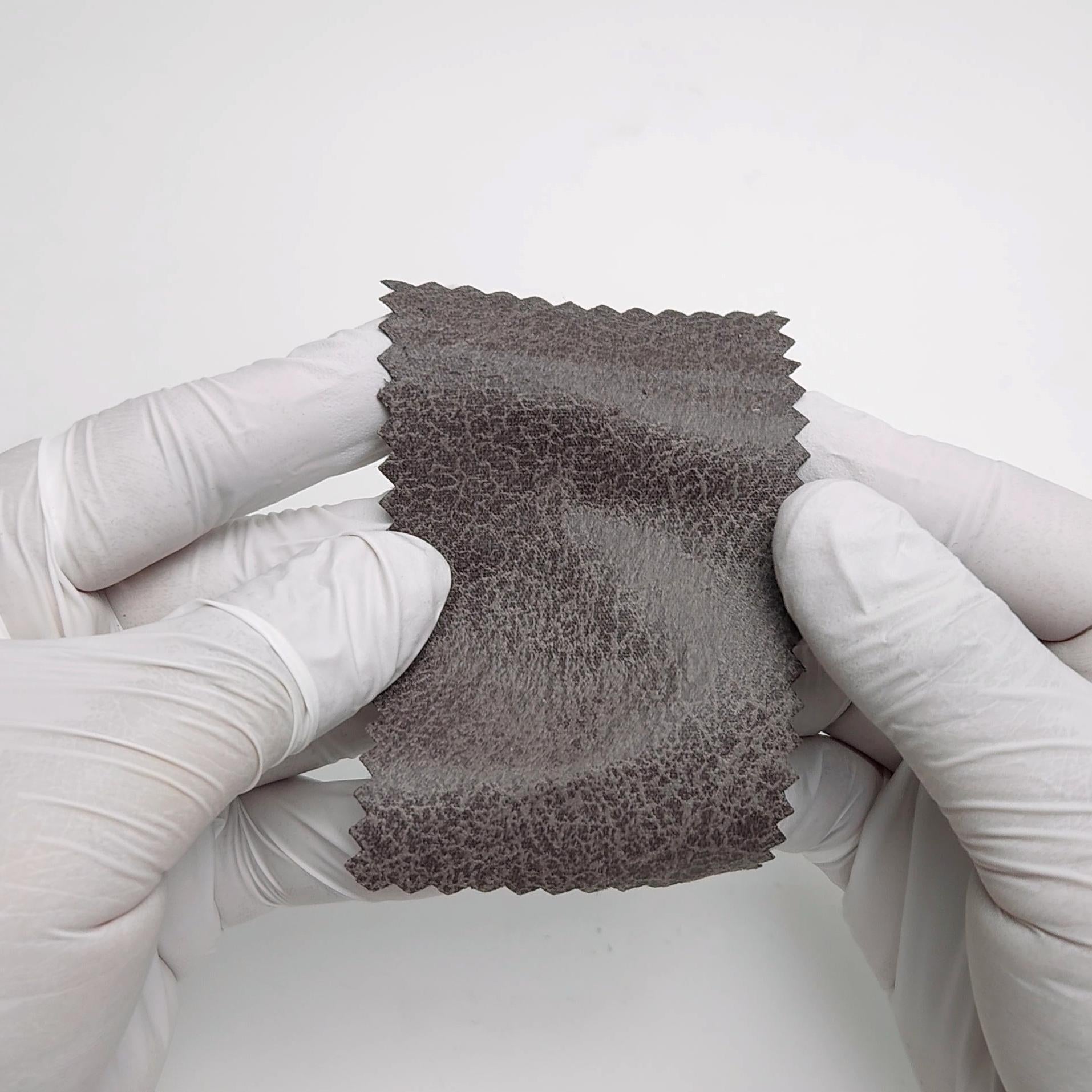 1.Grey Brown-2.Hurricane-3.Malta-4.Sanguine Brown-5.Van Cleef - Crack Suede Polyester Knit Fabric - FAB 1571