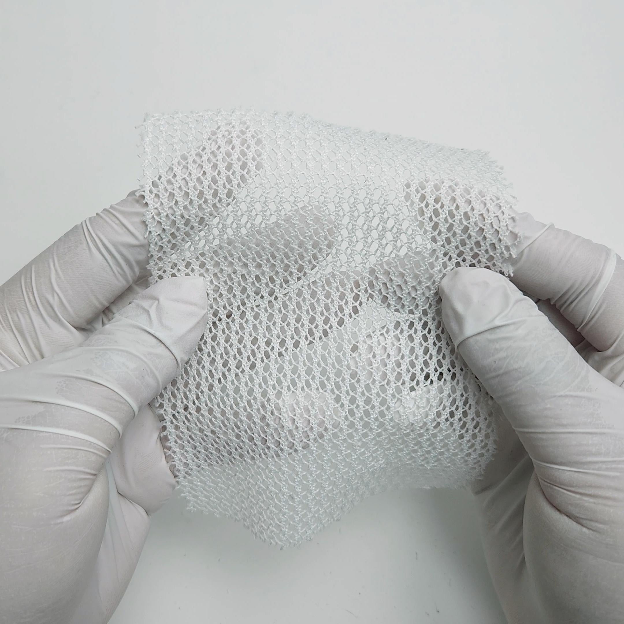 1.White-2.Apple Green-3.Frost-4.Whisper-5.Midnight Express - Solid Lace Mesh Polyester Knit Fabric - FAB 1573