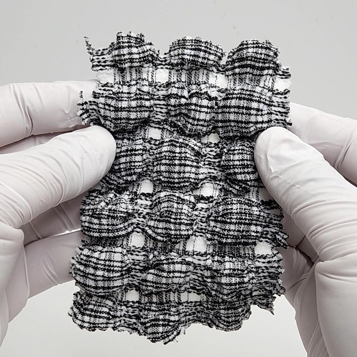 1.Black-2.Mustard-3.Wine-4.Red-5.Blue - Check Fukuro Quilting Polyester Spandex Woven Fabric - FAB 1617